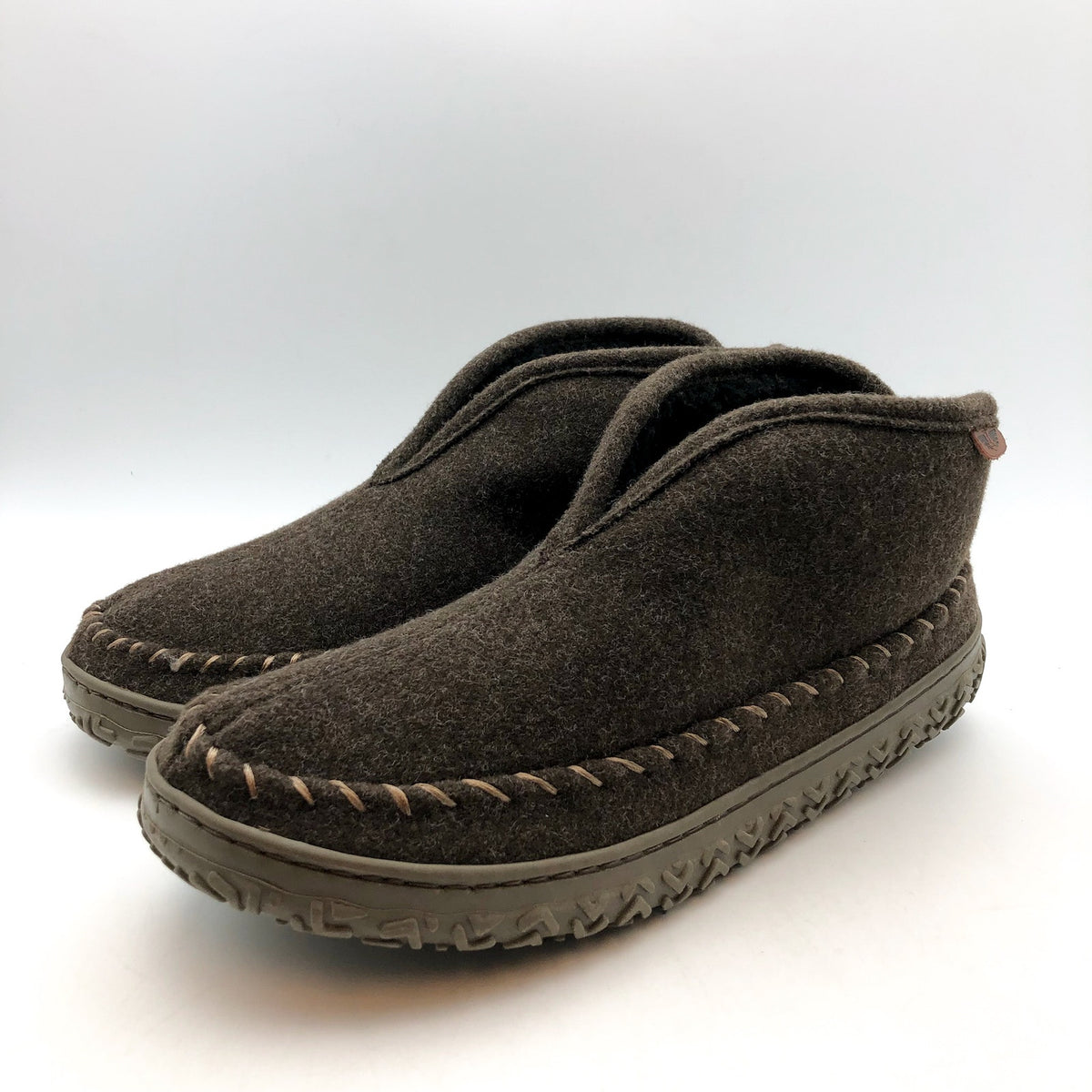 Dockers Mens Rugged Wool Slip-On Bootie Slippers SIZE 8 Brown Indoor/Outdoor NIB