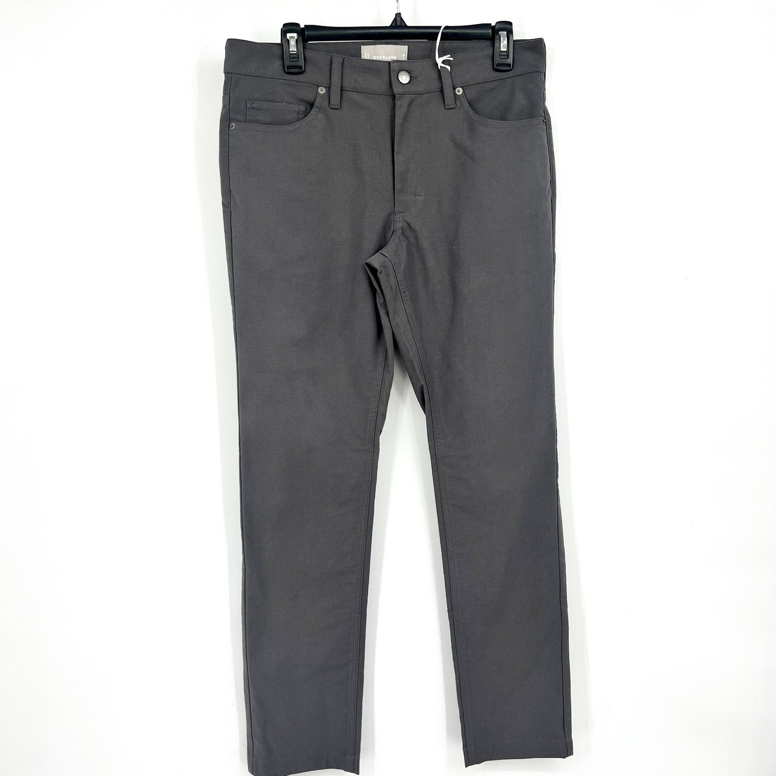 EVERLANE Men's Stretch Twill 5-Pocket Pants 31x30 Graphite Gray Slim Chinos NWT
