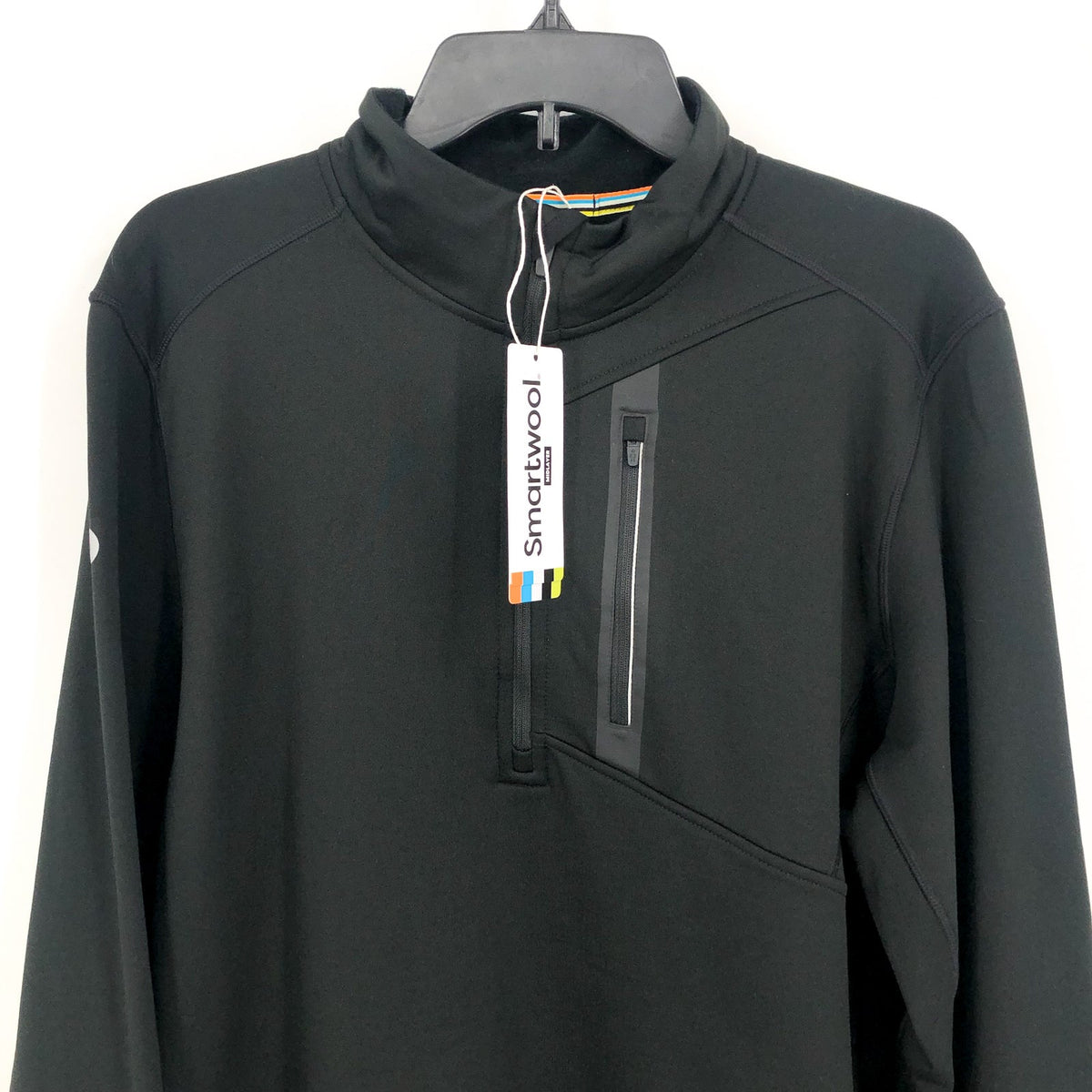 SMARTOOL Men's Active Fleece 1/2 Zip Sweatshirt Large Black Long Sleeve NWT