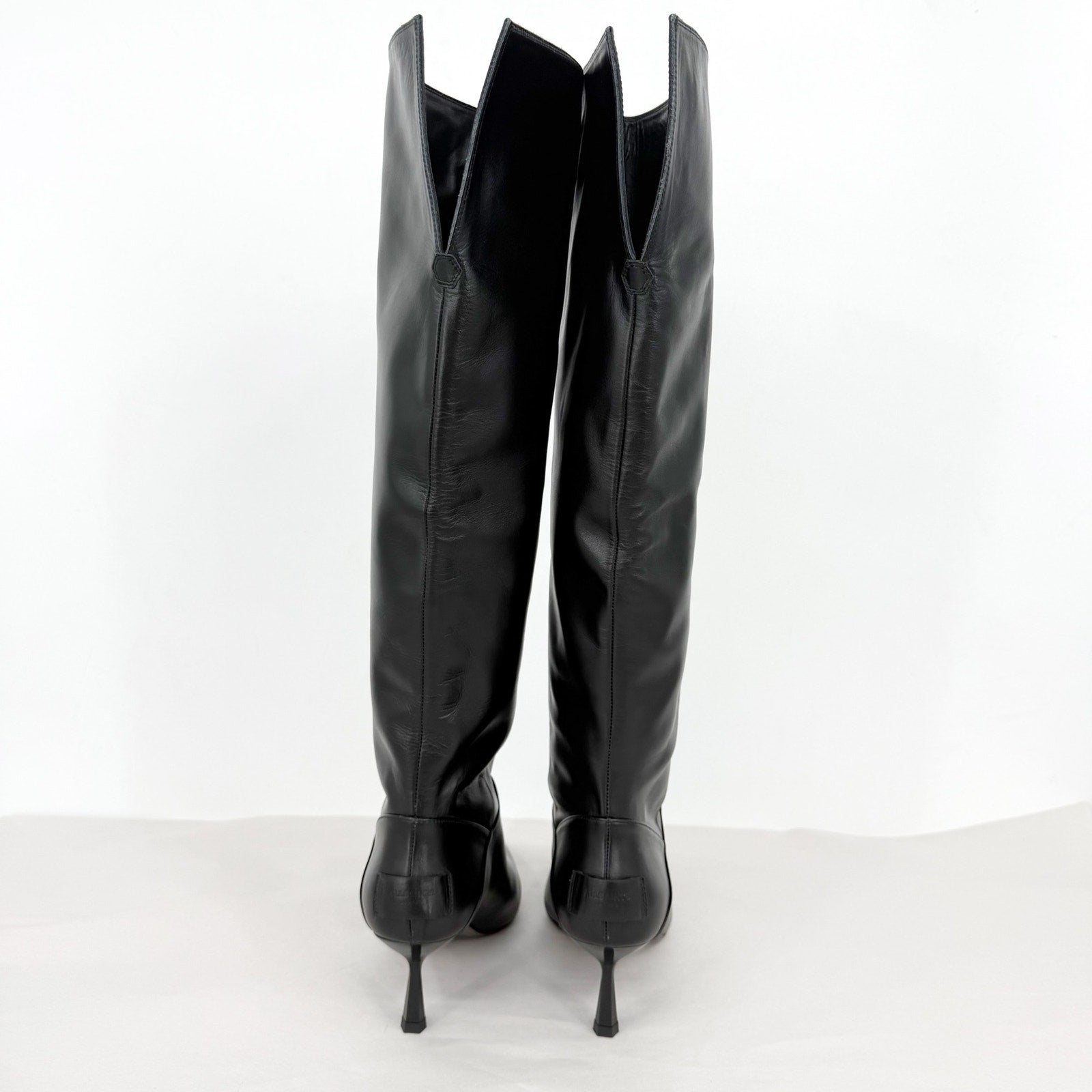 AllSaints Womens Odyssey Over-The-Knee Boots US 9 M Black Leather NWOB