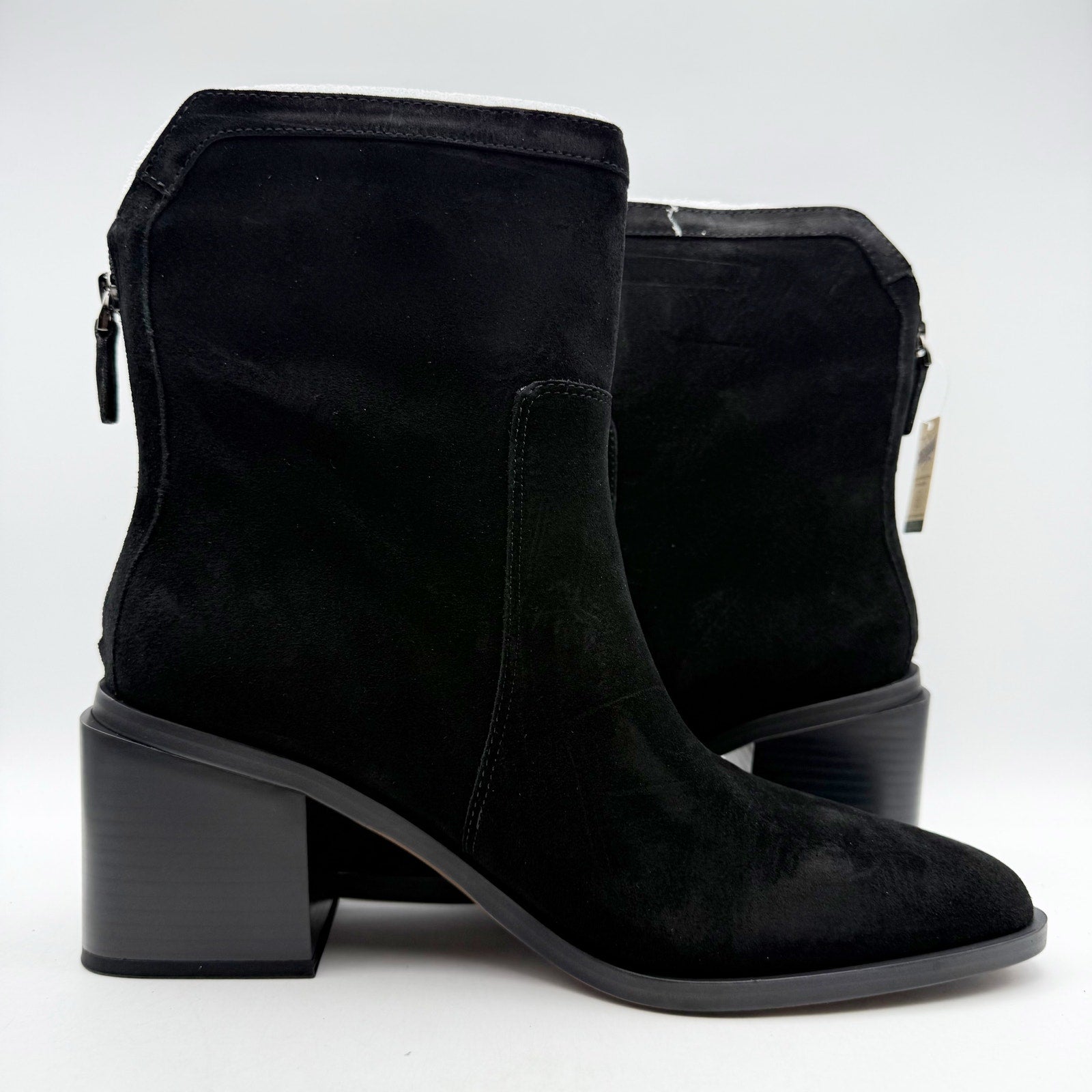 Vince Camuto Womens Kortimy Ankle Boots US 12 M EU 43.5 Black Suede NIB