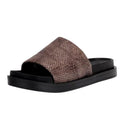 Aerosoles Womens Leila Slide Sandals Size 8.5 M Grey Snake Quilted NWOB
