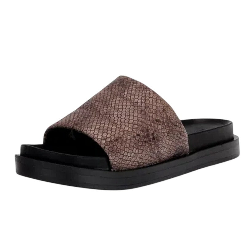 Aerosoles Womens Leila Slide Sandals Size 8.5 M Grey Snake Quilted NWOB