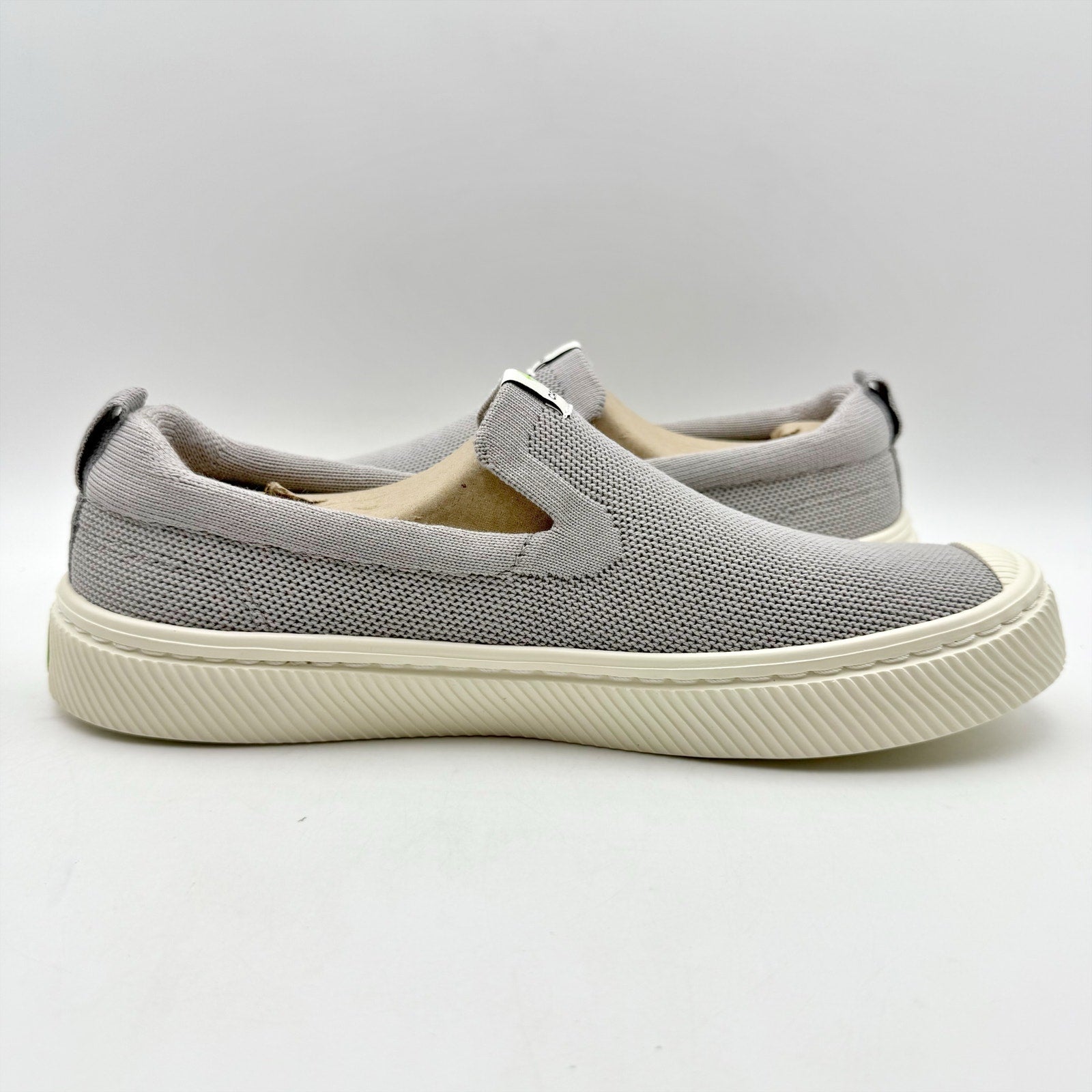 Cariuma Mens IBI Slip On Sneakers US 11.5 EU 45 Grey Knit Bamboo NIB