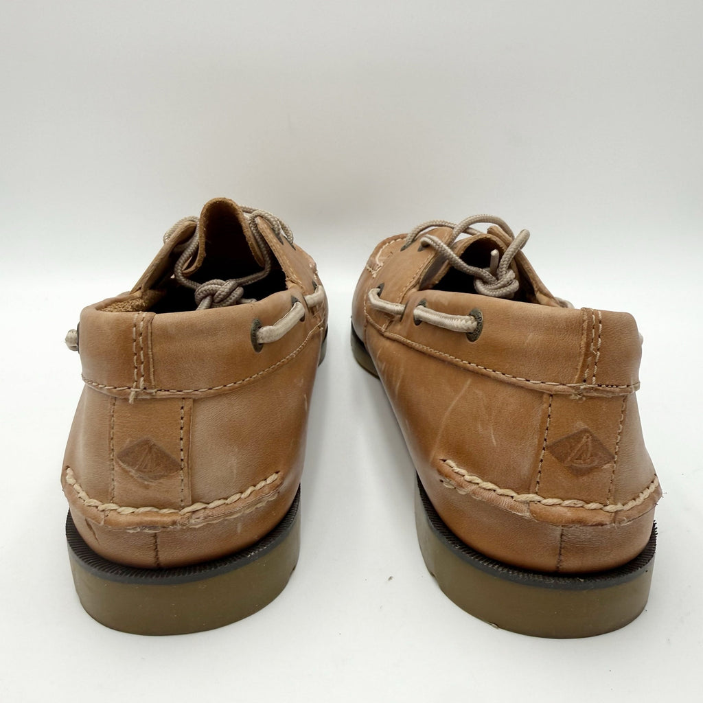 SPERRY Mens Leeward Boat Shoes Size 12 EU 45.5 Brown Leather NWOB