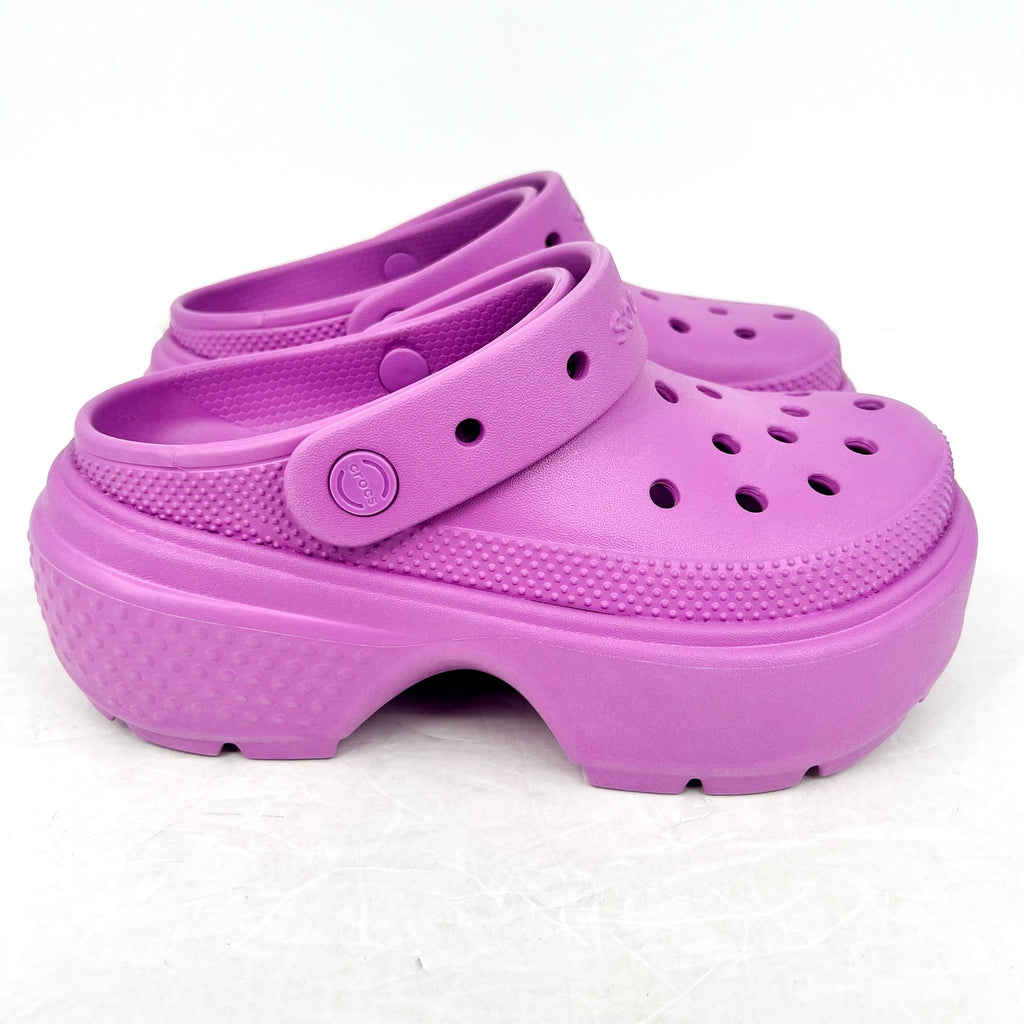 Crocs Womens Platform Chunky Stomp Clogs Size 6 Bubble Pink NWT