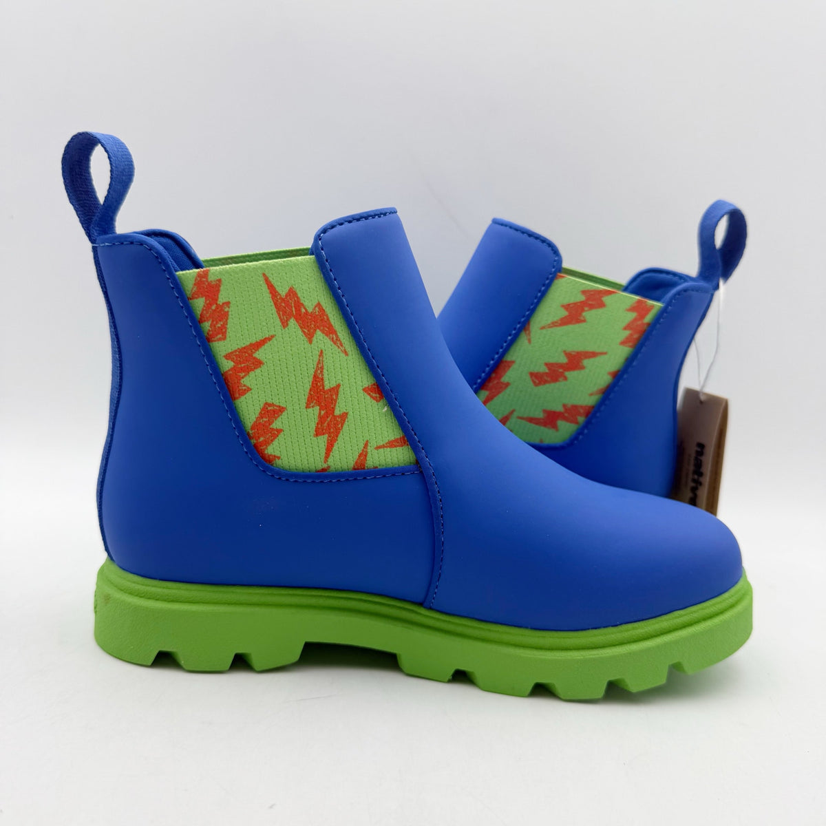 NATIVE KIDS Kensington Treklite Bloom Boots 11C Blue Green Lightning Bolts NWOB