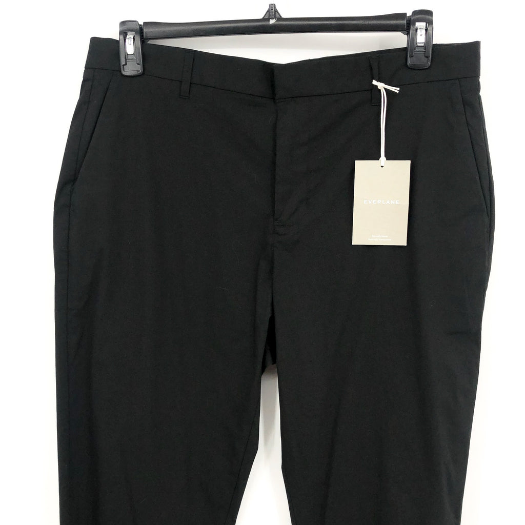 Everlane Mens The Athletic Fit Air Chino Pants 34x30 Black Flat Front NWT