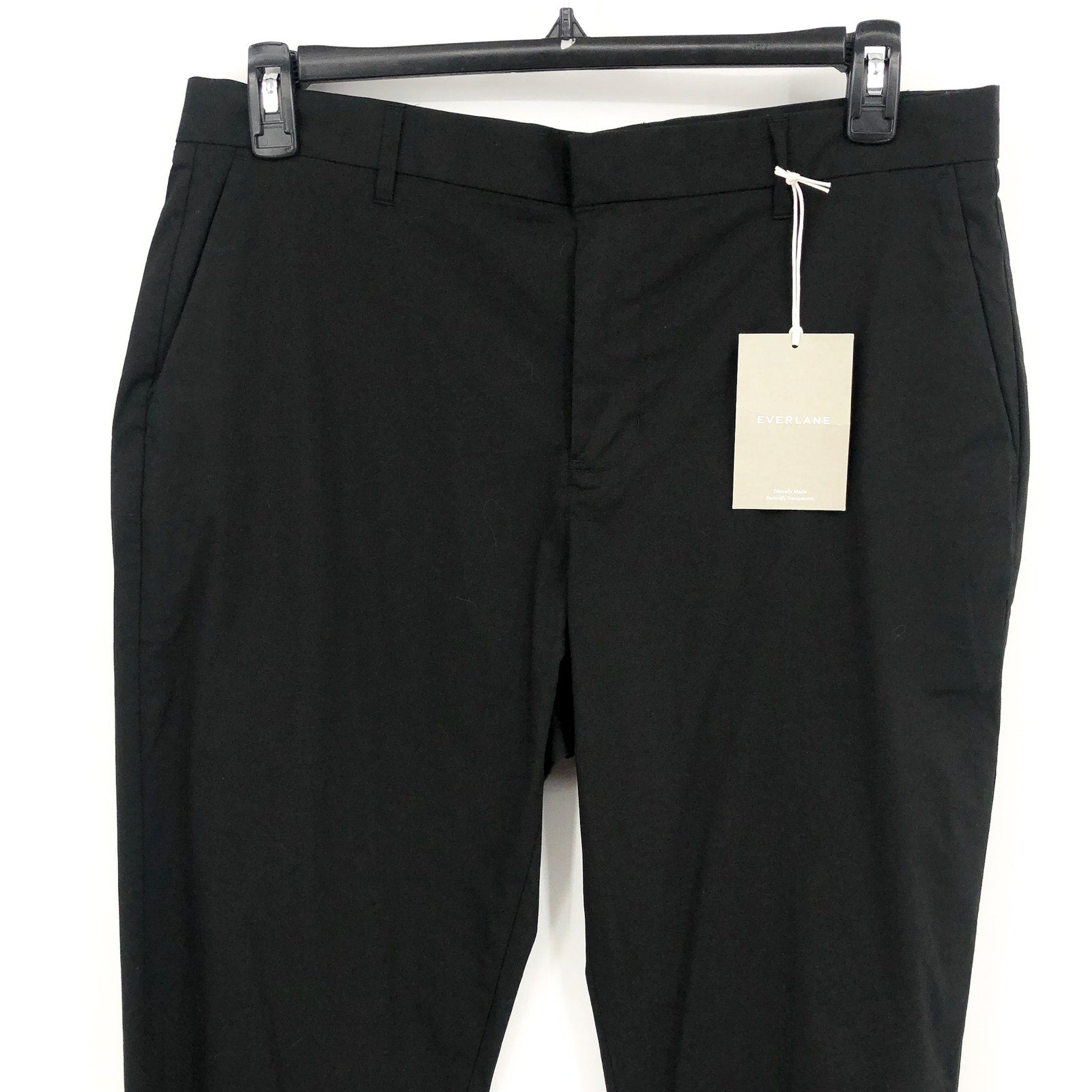 Everlane Mens The Athletic Fit Air Chino Pants 34x30 Black Flat Front NWT