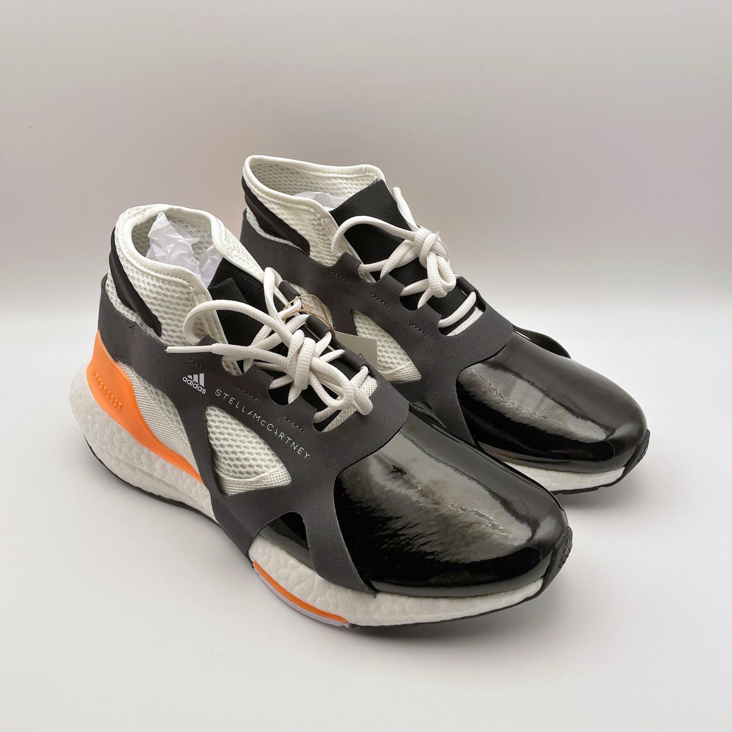 Adidas by Stella McCartney Womens Ultraboost 21 Sneakers US 9.5 Black Orange NIB