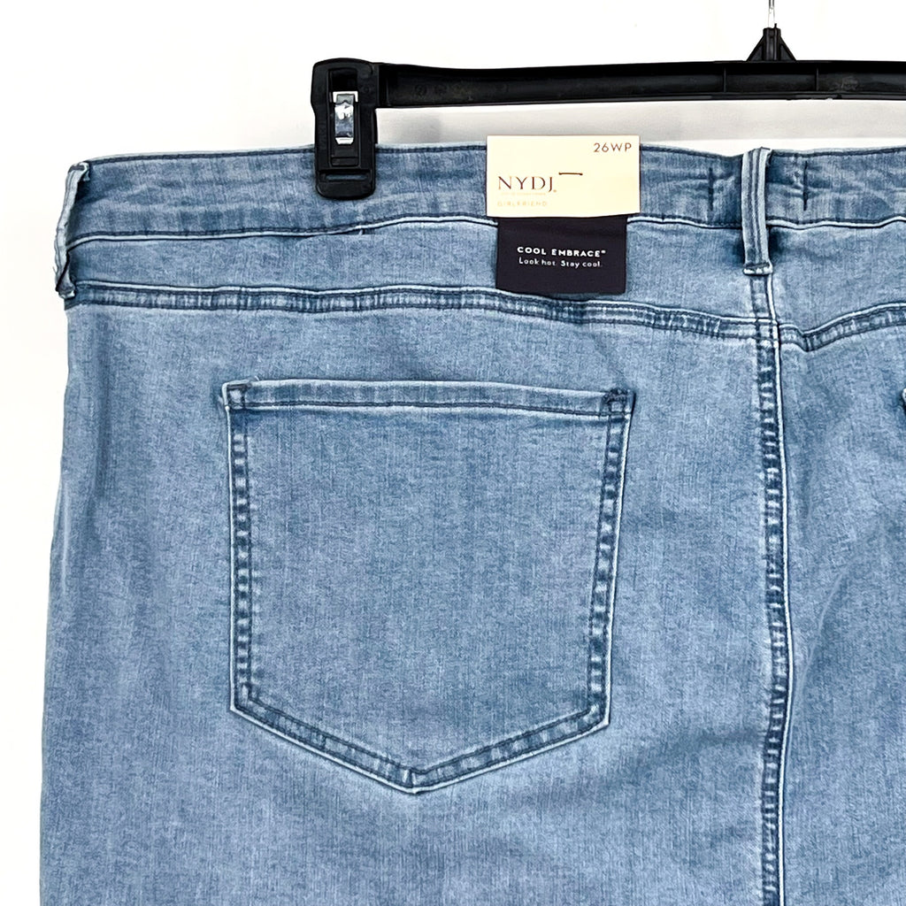 NYDJ Womens Margot Girlfriend Jeans Size 26W PETITE Kingston Blue NWT
