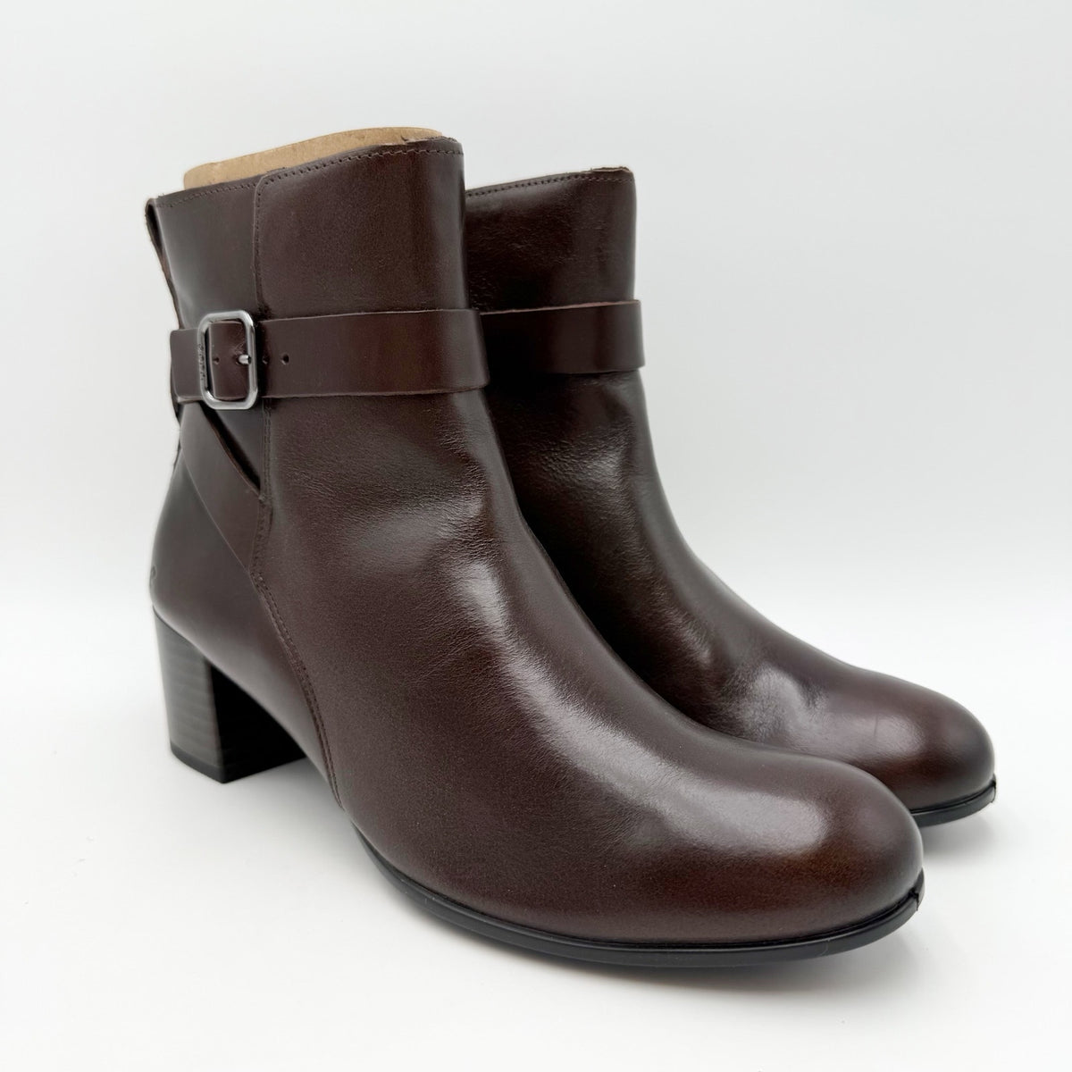 ECCO Womens Dress Classic 35 Heeled Ankle Boot EU 38 US 7-7.5 Brown Leather NWOB
