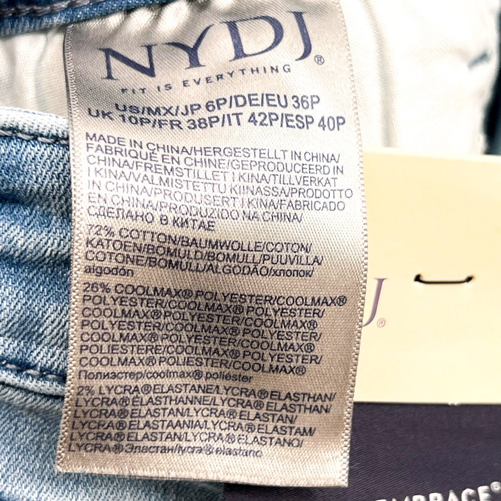 NYDJ Womens Margot Girlfriend Jeans Size 6 PETITE Kingston Blue NWT