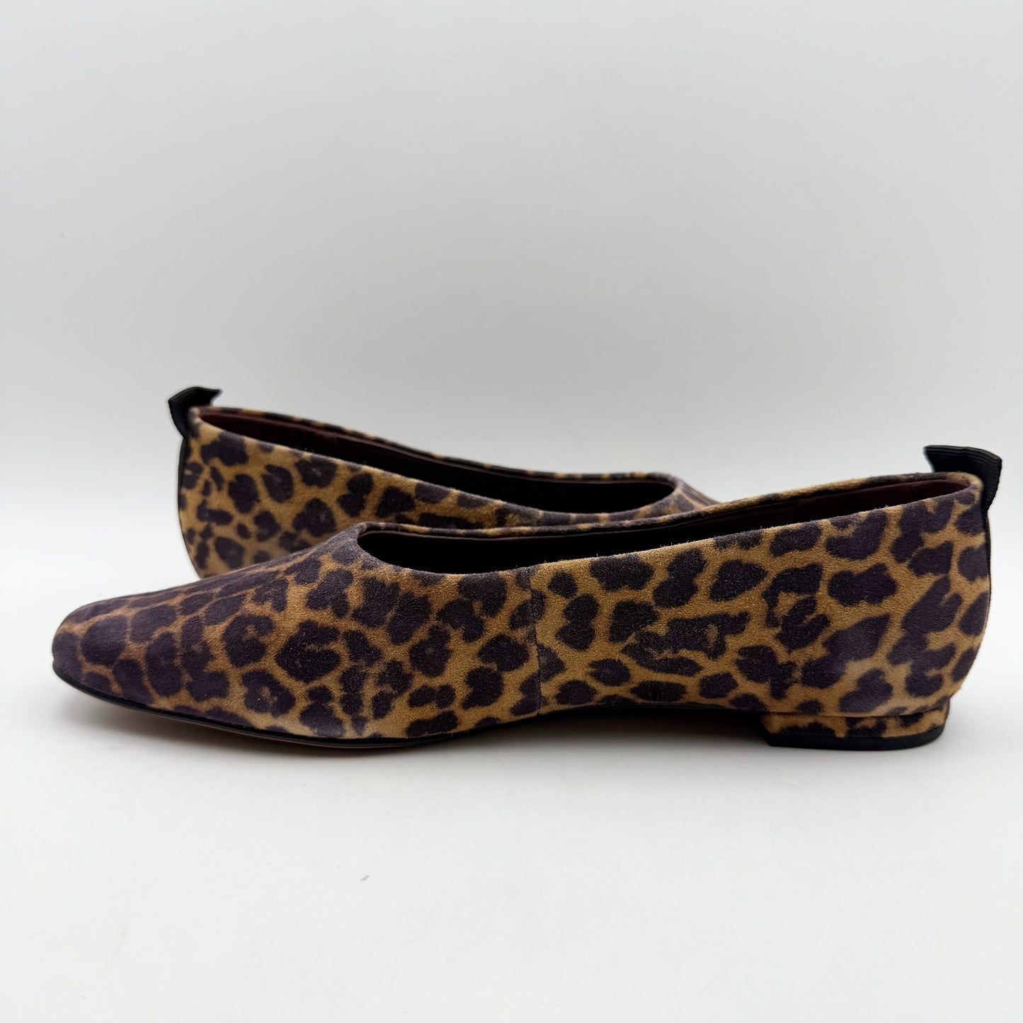 Franco Sarto Womens Vana Ballet Flat US 8 Wide EU 38.5 Brown Leopard Leather NIB