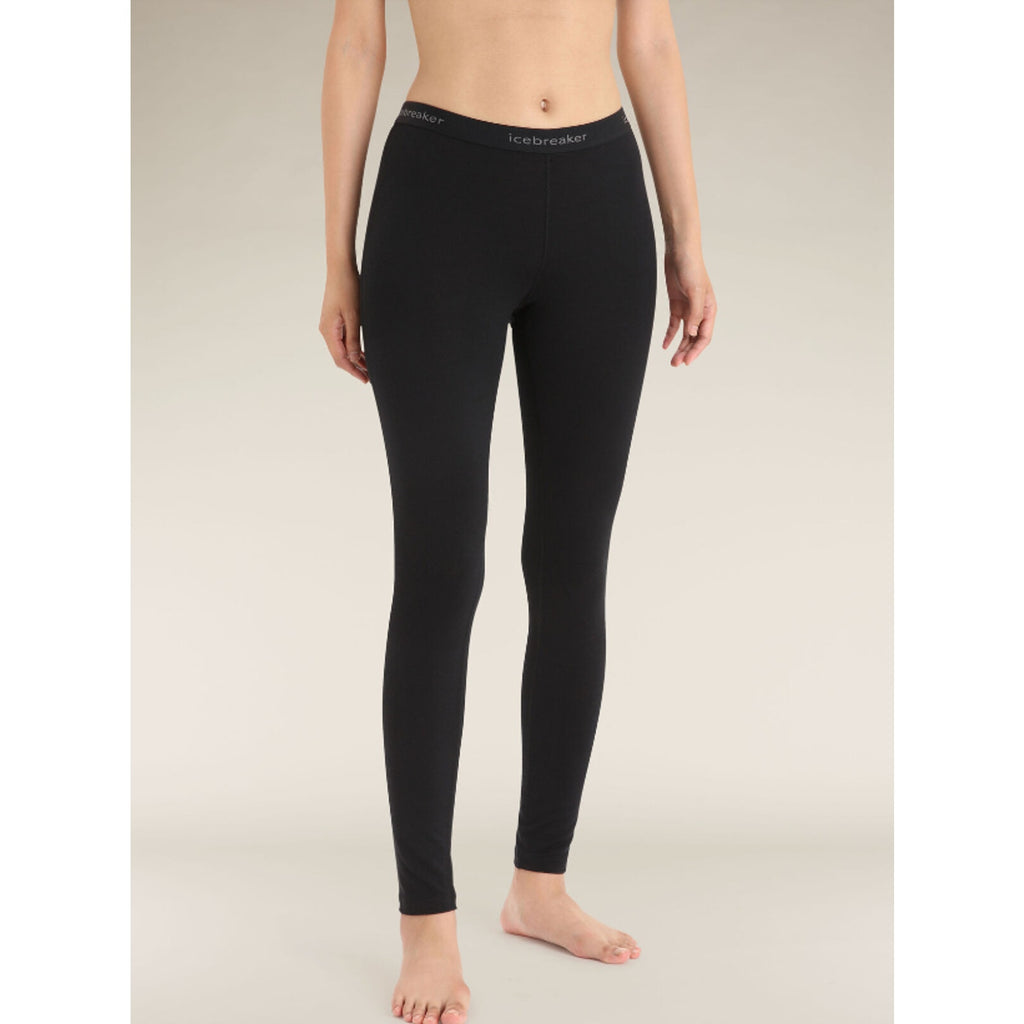 ICEBREAKER Women's Merino 200 Oasis Thermal Leggings XS Black Base Layer NWT