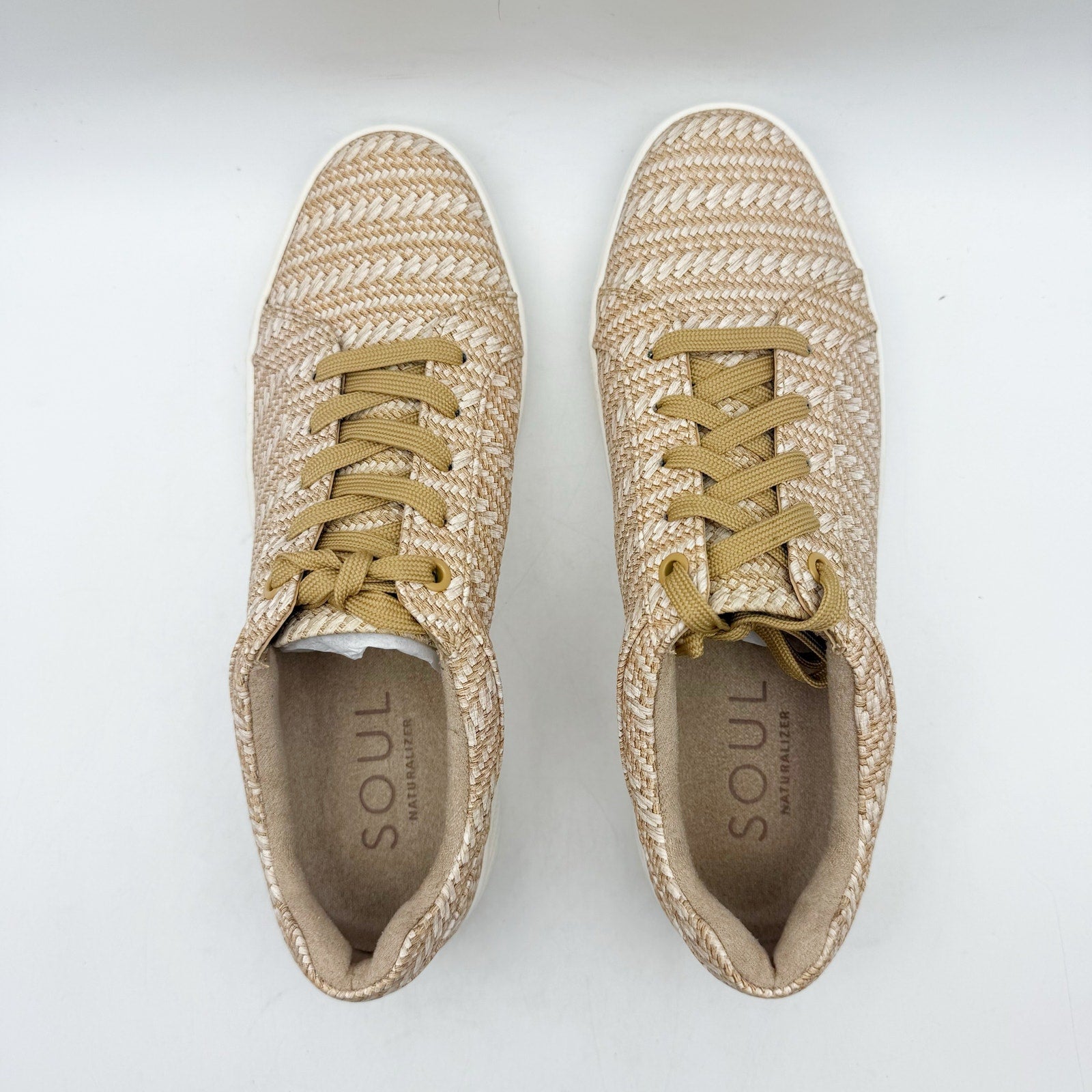 SOUL Naturalizer Womens Neela Sneakers US 8 M EU 38.5 Beige Woven NIB