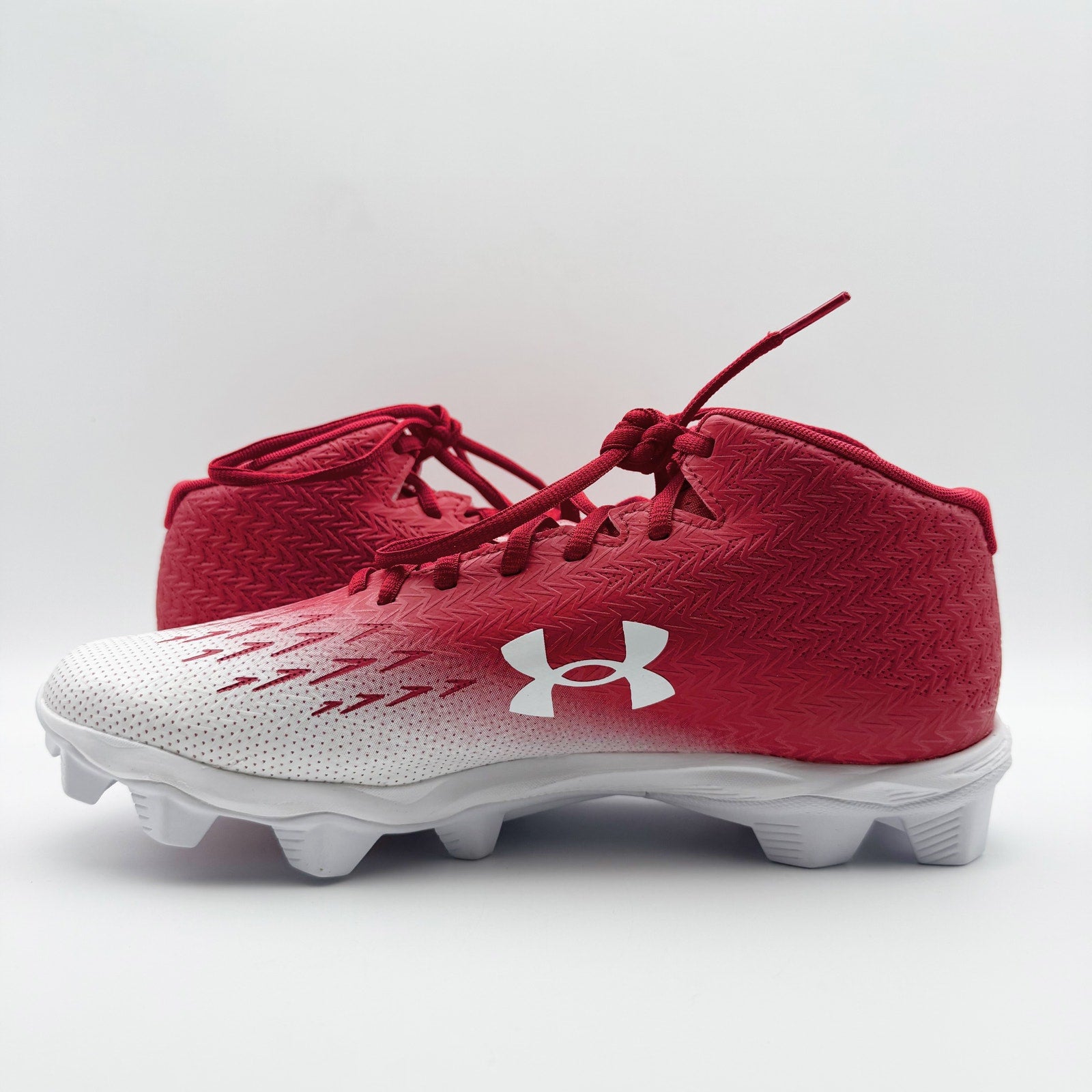 Under Armour Men's Spotlight Franchise RM Cleats Size 9.5 Red White NWOB