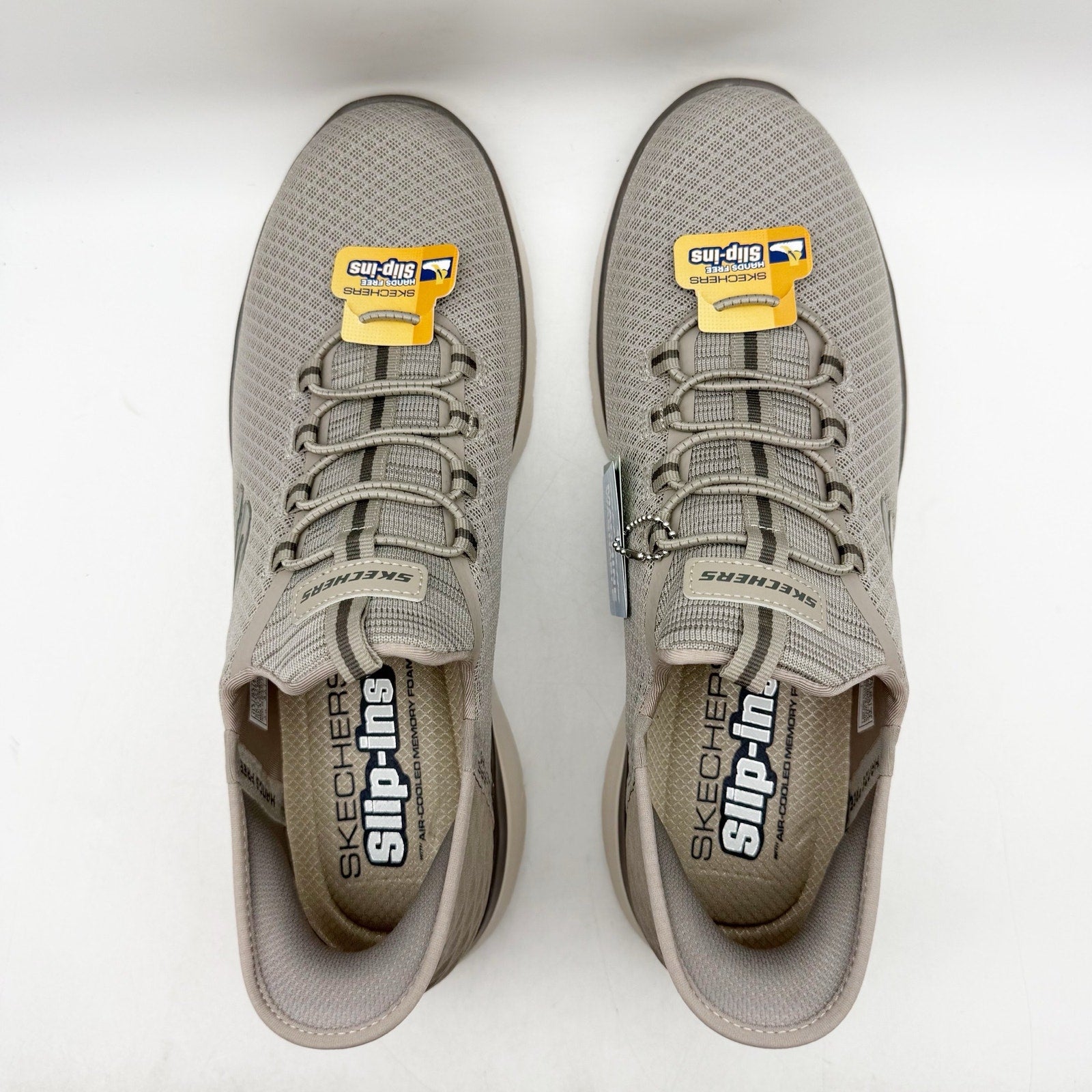 Skechers Mens Summits Slip-Ins Sneakers US 11.5 EU 45.5 Beige Grey NWT