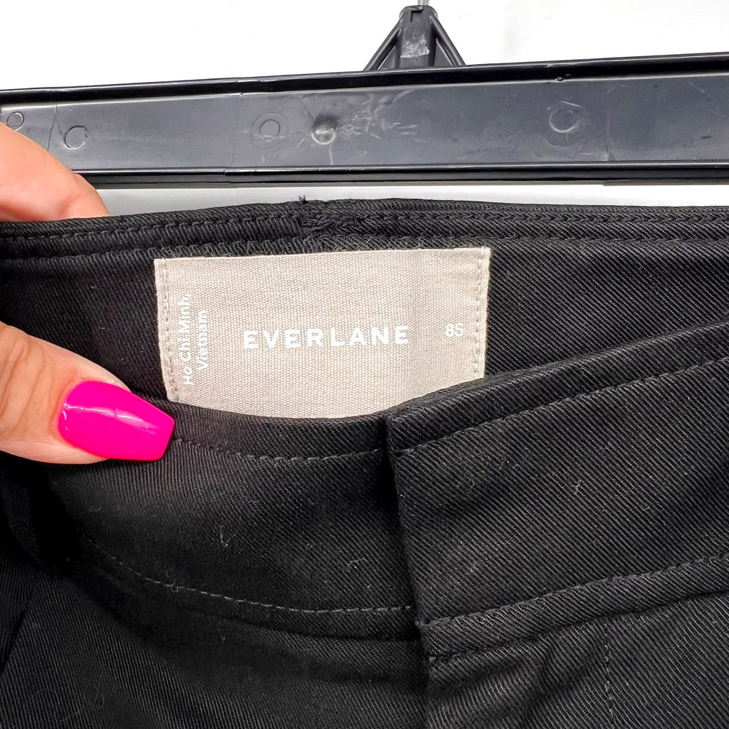 Everlane Womens The Way-High Drape Pants Size 8 30" Inseam Pleated Black NWT