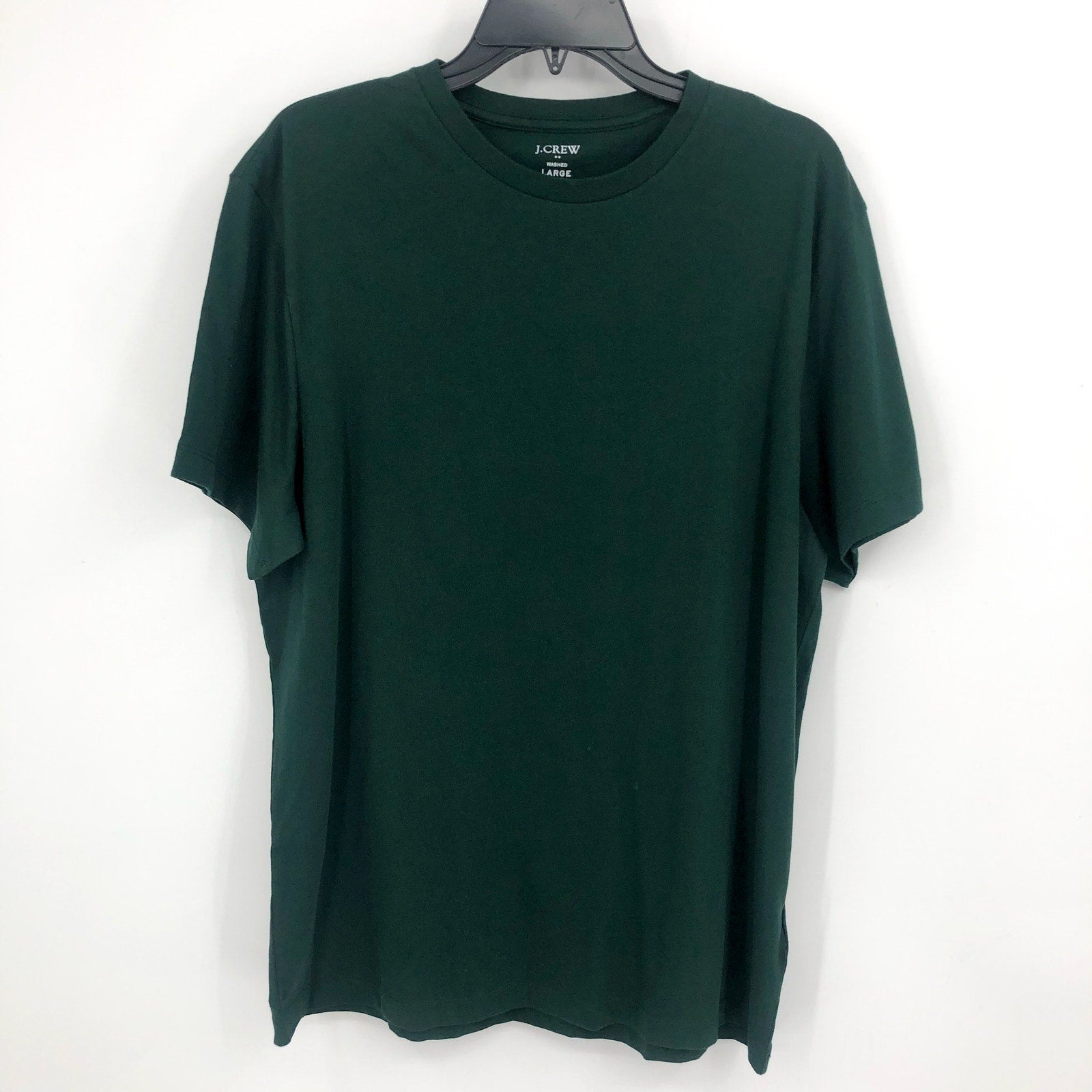 J.Crew Mens Cotton Washed Jersey TShirt Large Green Short Sleeve NWOT