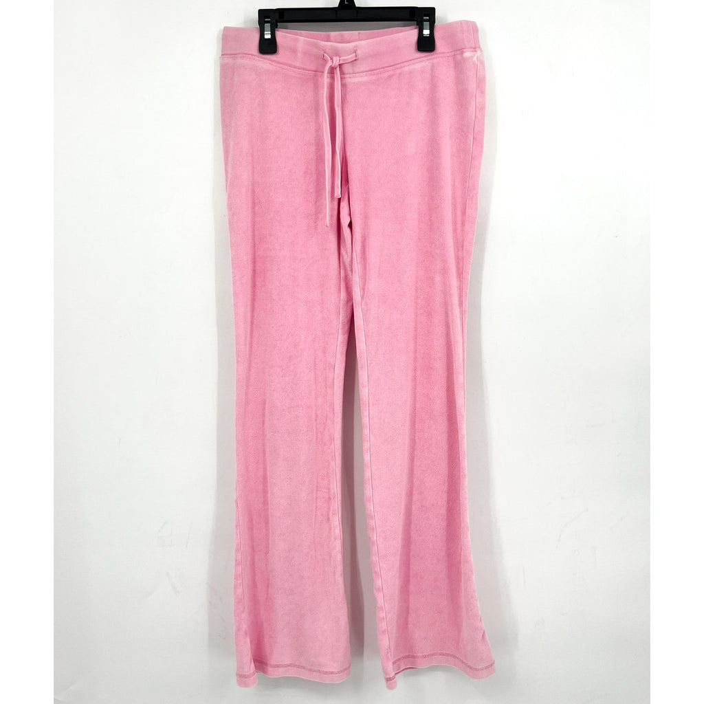 Juicy Couture Garment Dyed Heritage Wide Leg Track Pants Small Hot Pink NWT