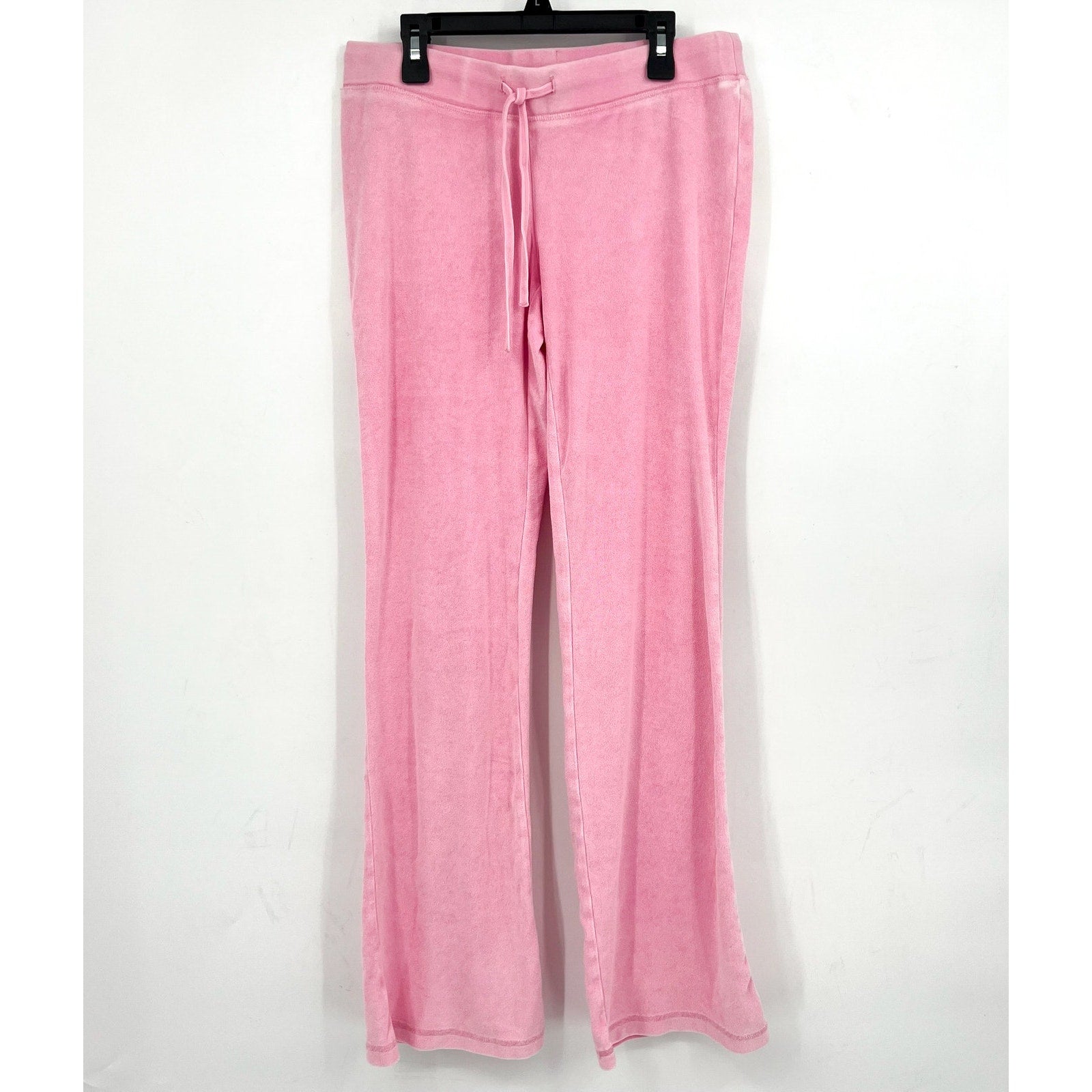Juicy Couture Garment Dyed Heritage Wide Leg Track Pants Small Hot Pink NWT