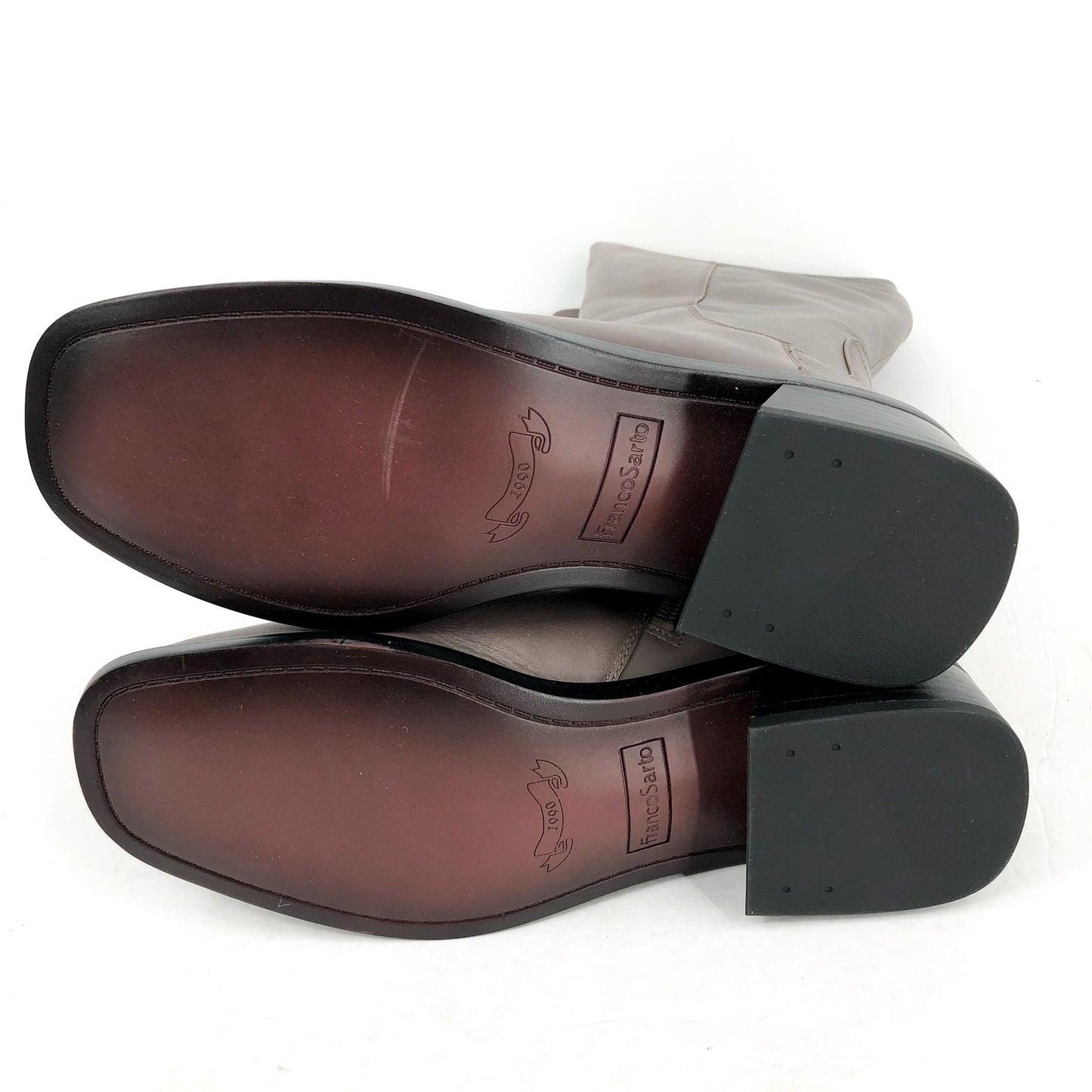 Franco Sarto Womens Giselle Knee High Boots US 7.5 M EU 38 Grey Leather NWOB