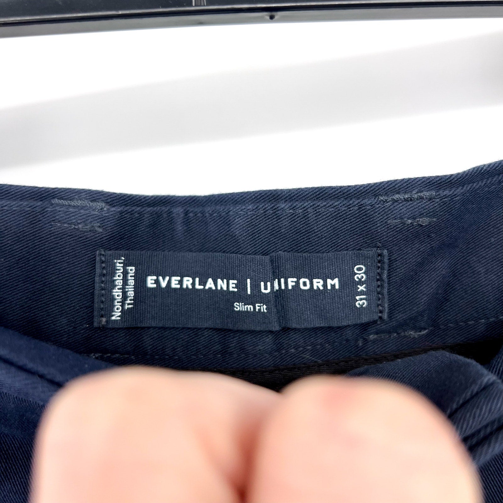 EVERLANE Men's Uniform Performance Chino 31x30 Navy Blue Slim Fit Pants NWT