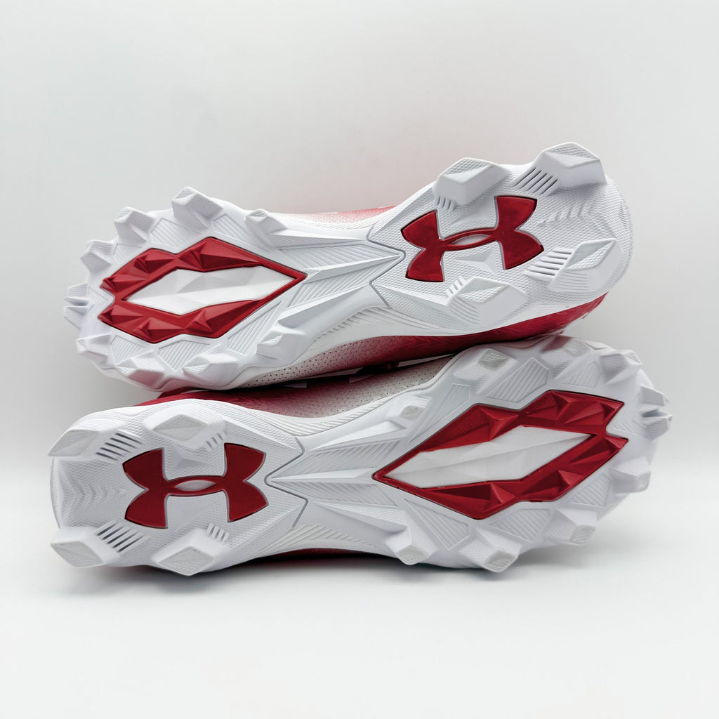 Under Armour Men's Spotlight Franchise RM Cleats Size 9.5 Red White NWOB