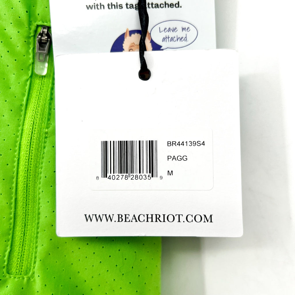 BEACH RIOT Women's Cliff Athletic Shorts Medium Palm Garden Green Pull-On NWT