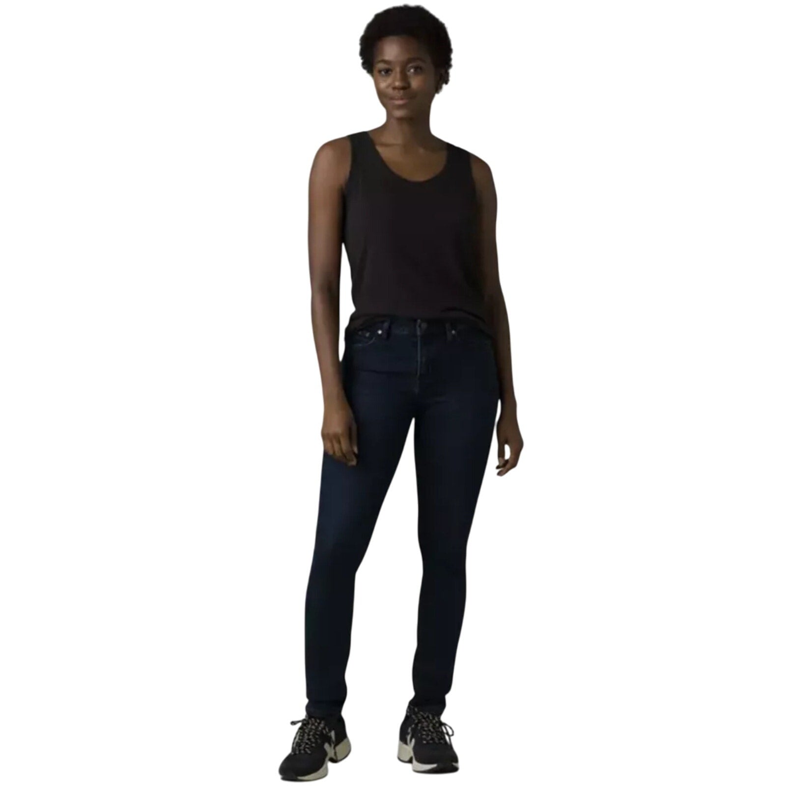 Prana Womens Sienna Skinny Jeans 27x31 US 4 Deep Blue Stretch Denim Mid Rise NWT