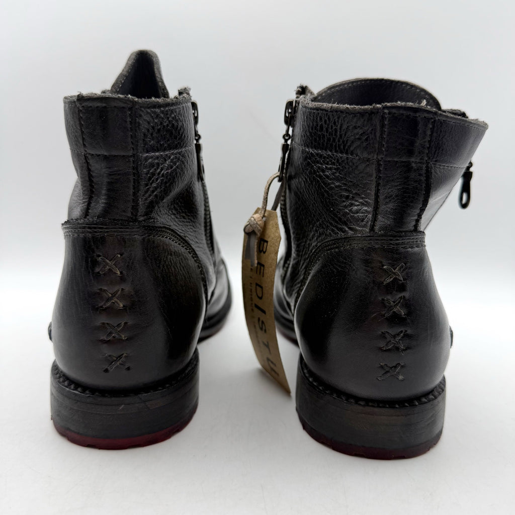 Bed Stu Womens Bonnie II Ankle Boots Size 8.5 EU 39 Black Leather NIB