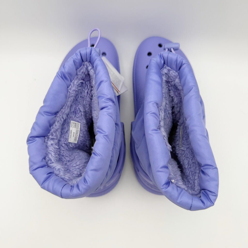 Crocs Womens Classic Lined Neo Puff Boots Size 6 Purple NWT