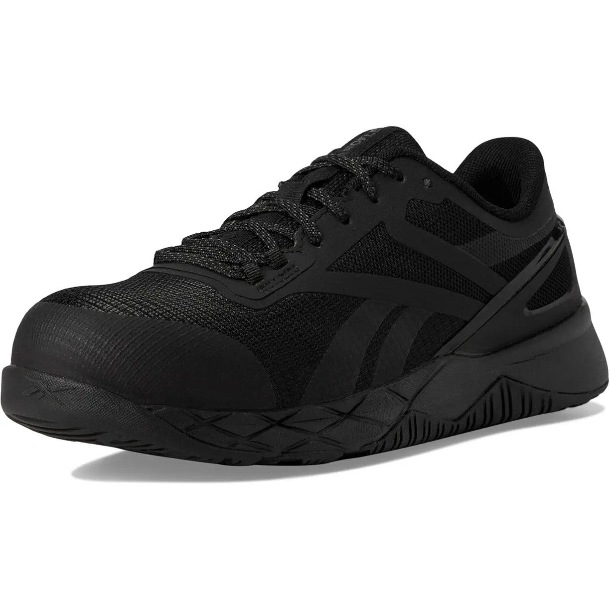 Reebok Womens Nanoflex TR EH Comp Toe Work Sneakers US 6.5 Wide Black NIB