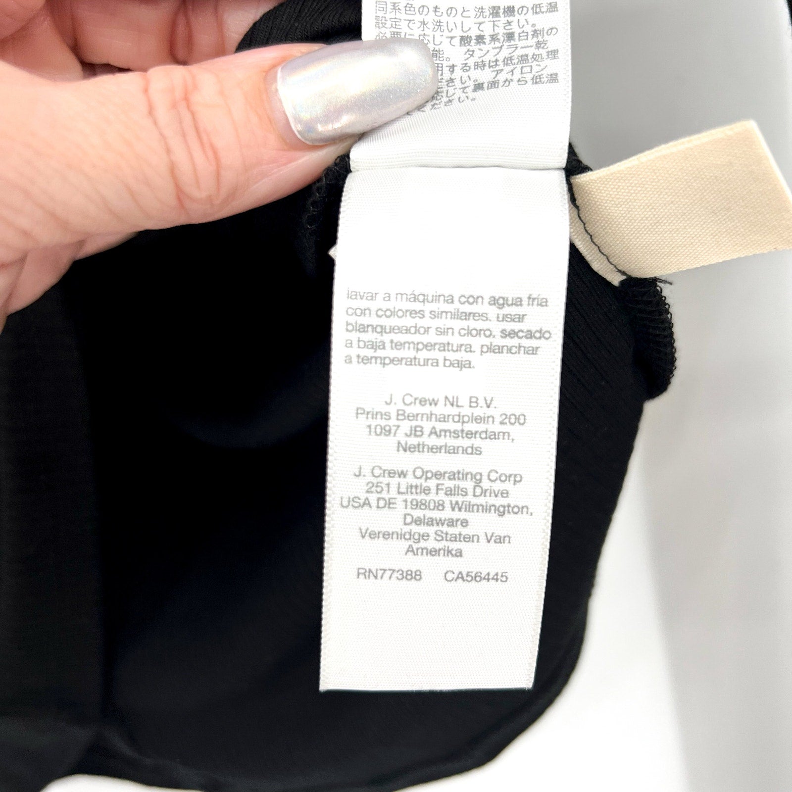 MADEWELL Women's Drapey Rib Long-Sleeve Mockneck Top Medium Jet Black NS610 NWT