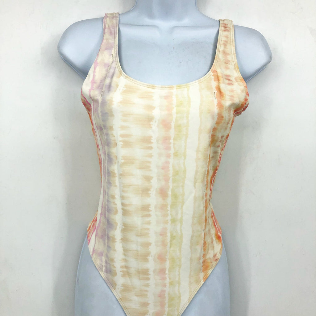 ALLSAINTS Women's Niki Marea Swimsuit One Piece Medium Rainbow Pastel NWT