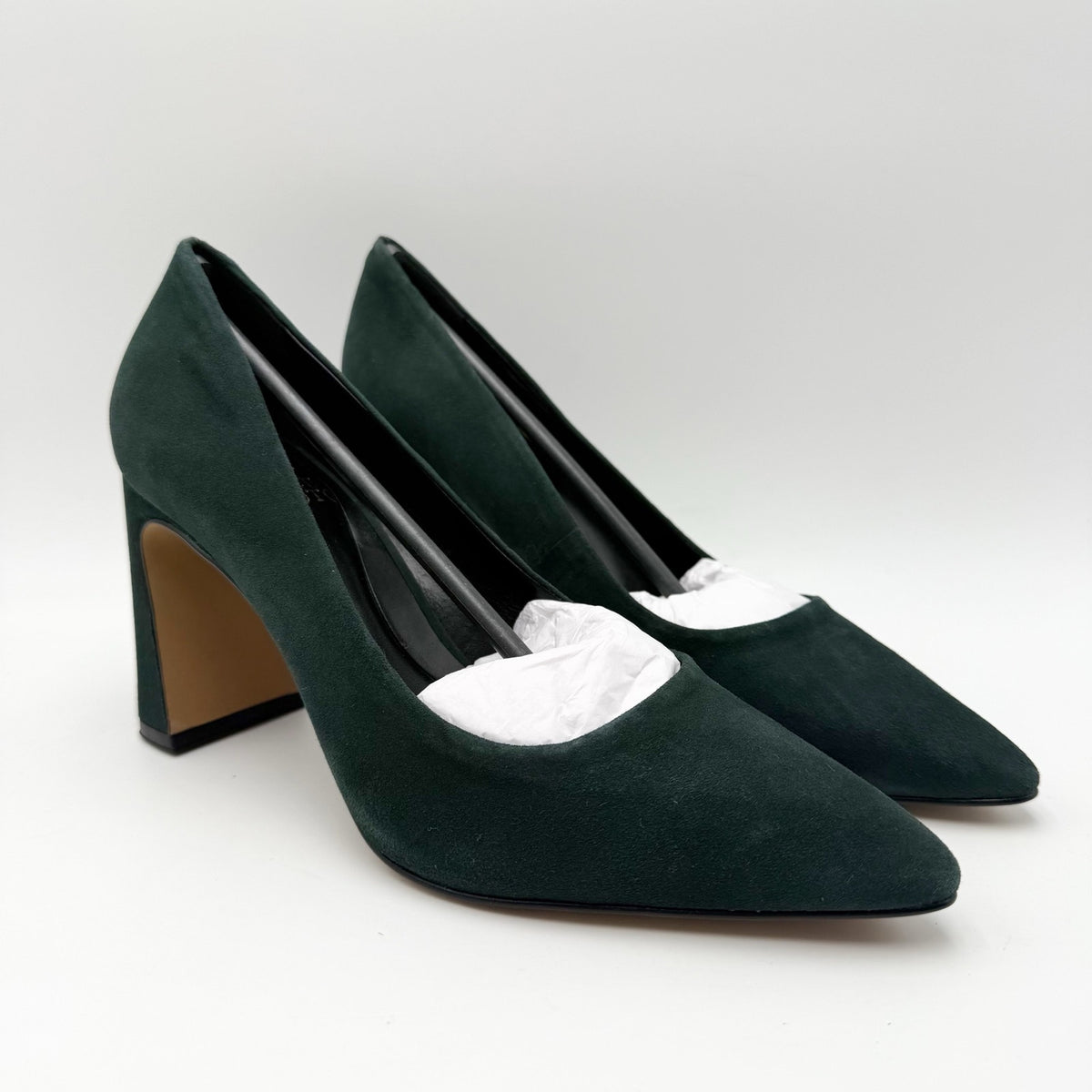 Vince Camuto Womens Dalmanara Pumps Size 6.5 M Evergreen Green Suede Heels NWOB