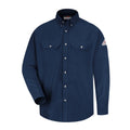 BULWARK Mens Midweight FR CAT2 Uniform Shirt Medium Navy Blue Button Up NWOT
