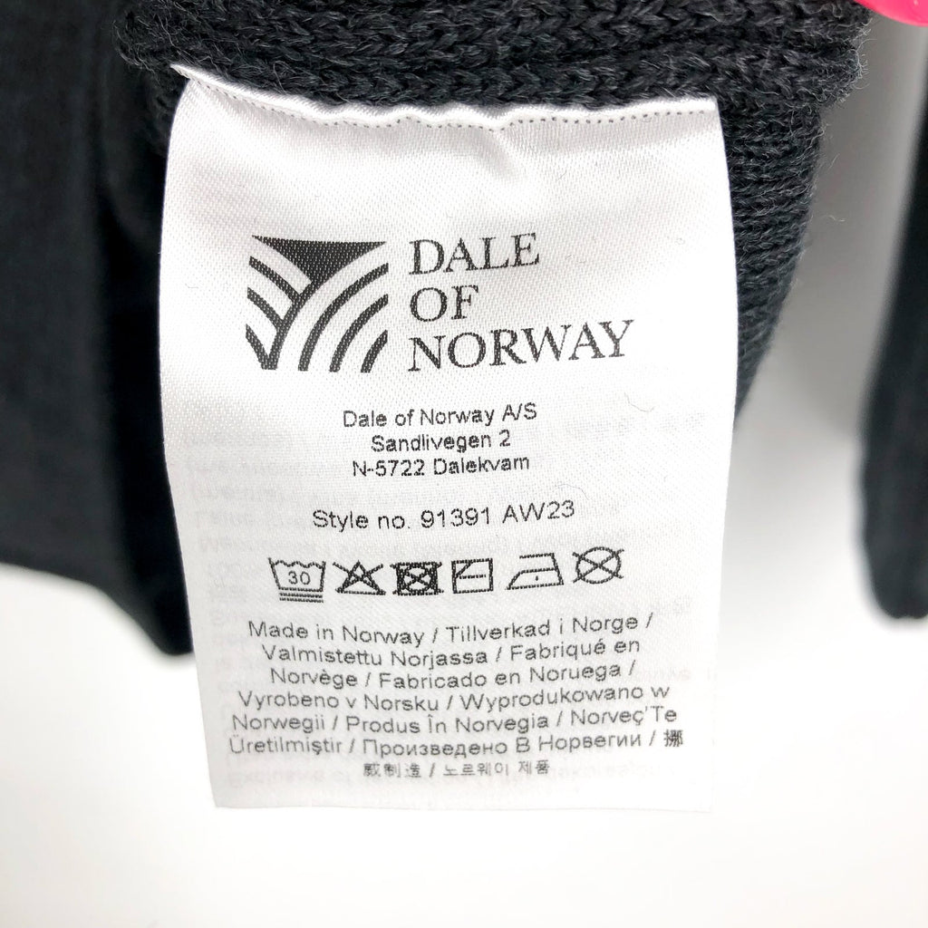 DALE OF NORWAY Moritz Merino Wool Sweater Large Black Raspberry NWT