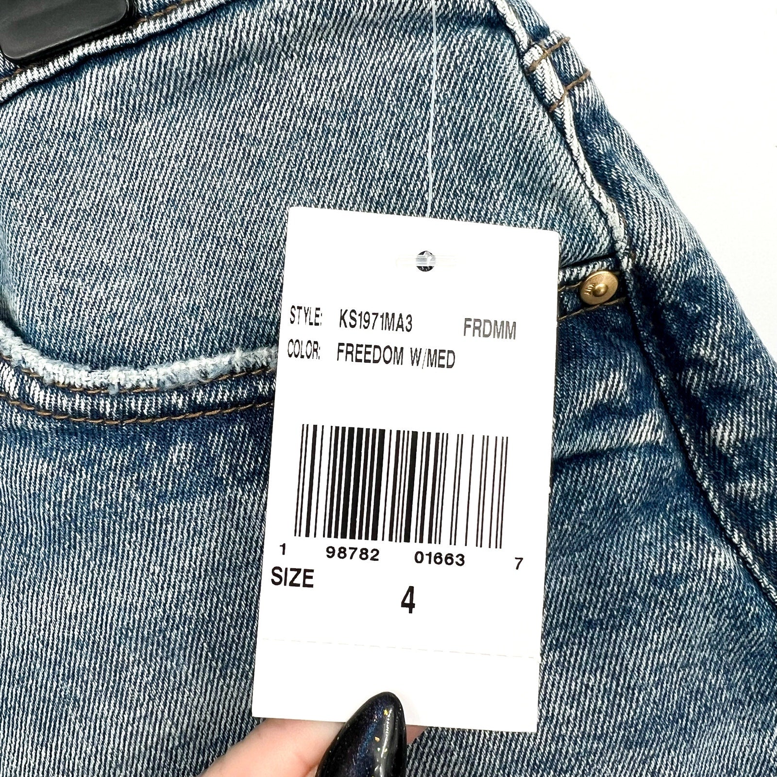 KUT FROM THE KLOTH Women's Taylor Denim Shorts Size 4 Freedom Blue High Rise NWT