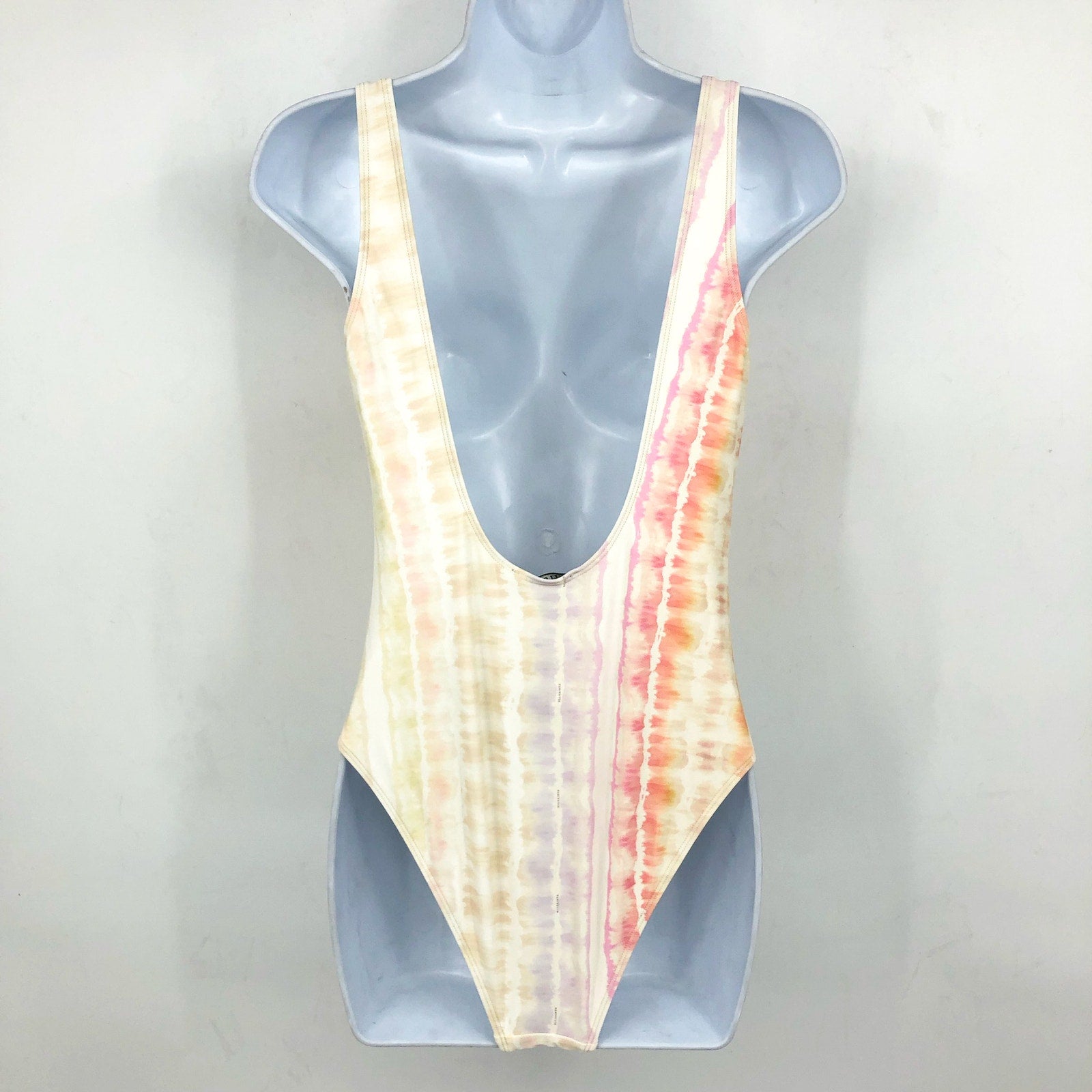 ALLSAINTS Women's Niki Marea Swimsuit One Piece Medium Rainbow Pastel NWT