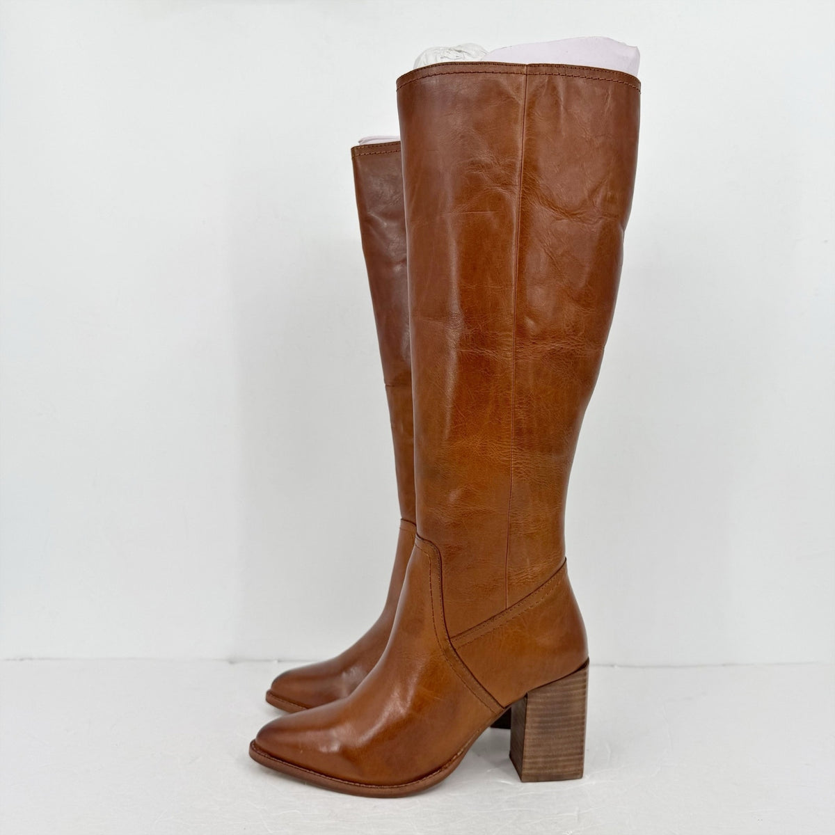 Diba True Womens True Do Knee High Boots Size 6.5 M Brown Leather NWOB