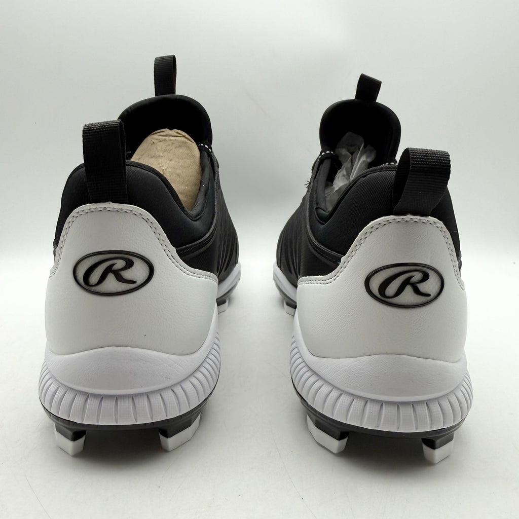 Rawlings Mens Roster 174931 Baseball Cleats Size 8 Black White NWOB