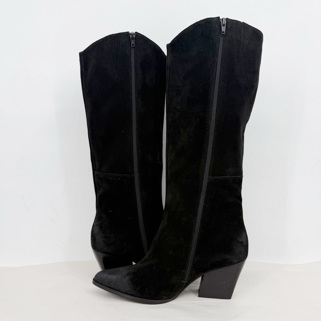 Seychelles Womens Begging You Knee High Boots US 9 M Black Suede Boho NWOB