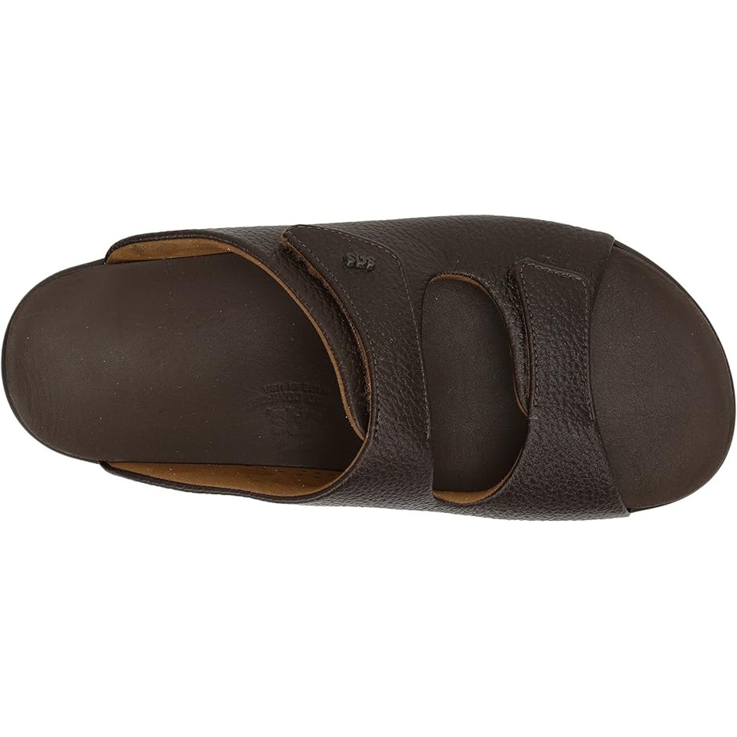 SAS Mens Encore Slide Sandals US 9.5 Wide Dark Brown Leather Comfort NWOB