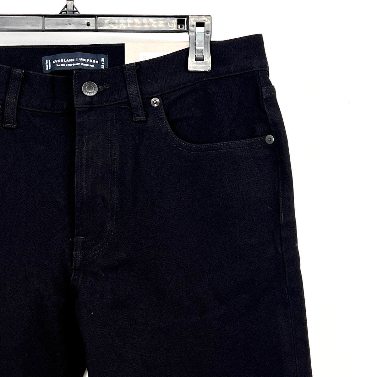 EVERLANE Uniform Men's Slim Jeans 32x30 Black 4-Way Stretch Organic Cotton NWT
