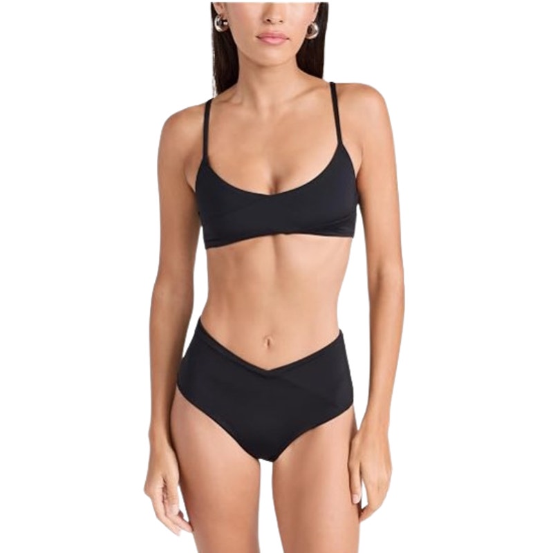 L*SPACE Women's High Tide Bikini Swim Set Small Black Stretch Adjustable NWT