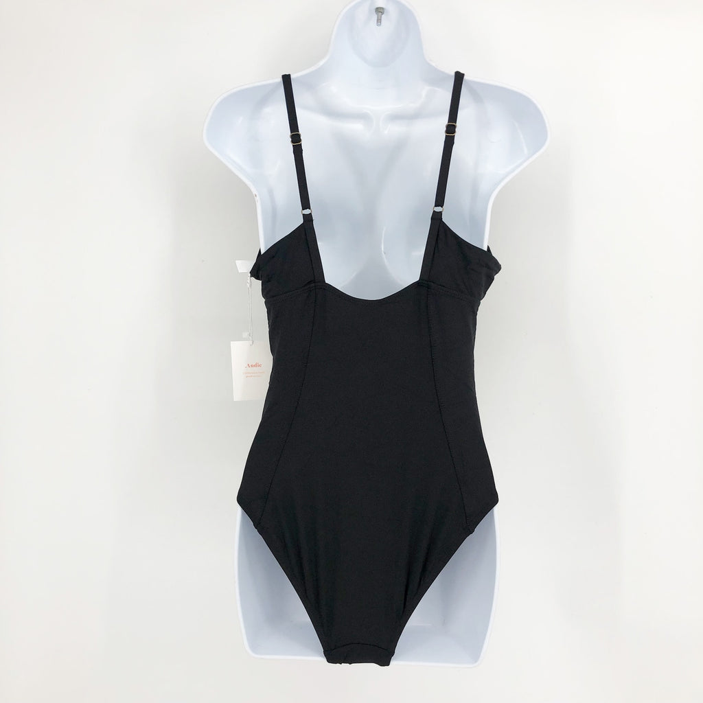 ANDIE SWIM Women's The Havana One Piece Swimsuit Medium Black Square Neck