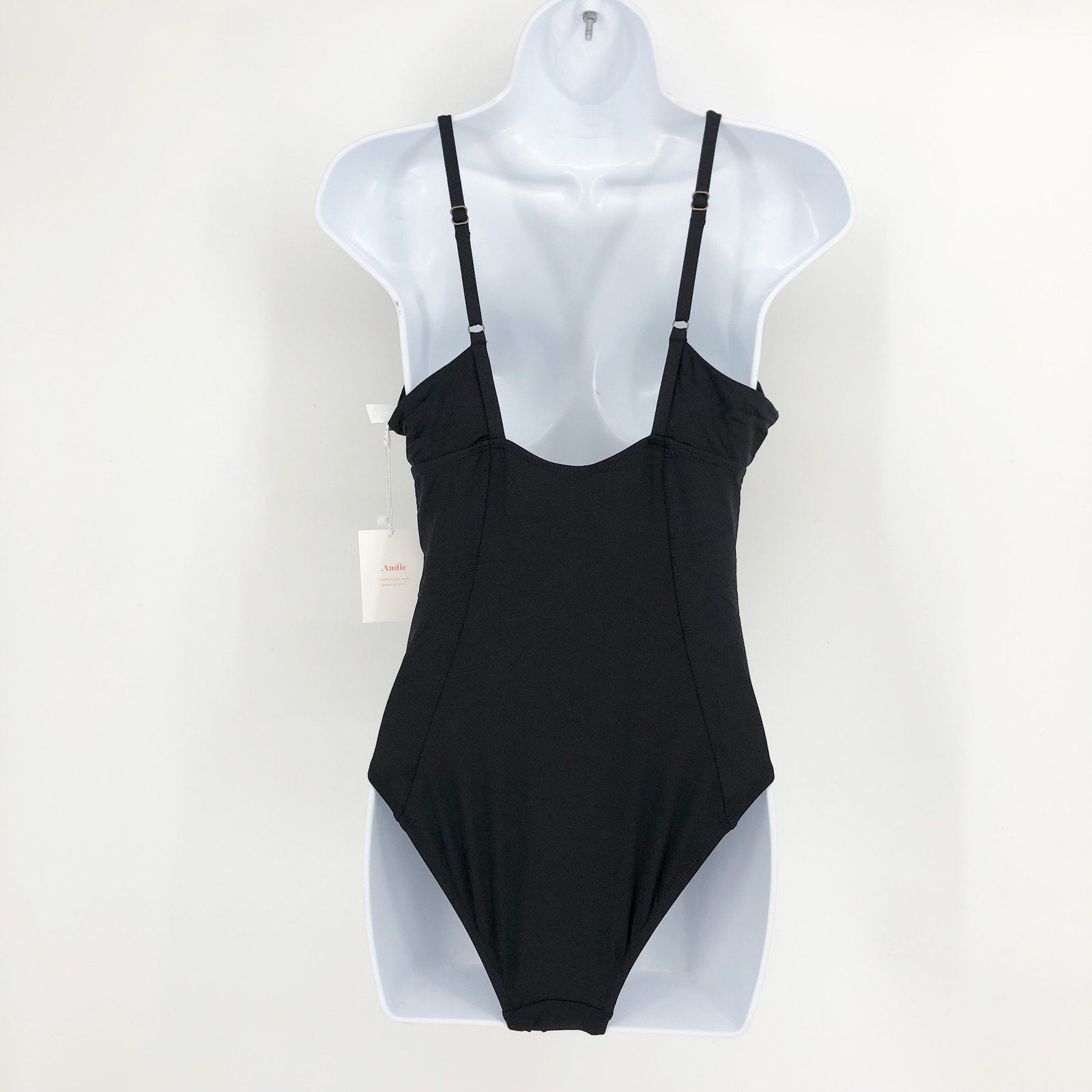 ANDIE SWIM Women's The Havana One Piece Swimsuit Medium Black Square Neck