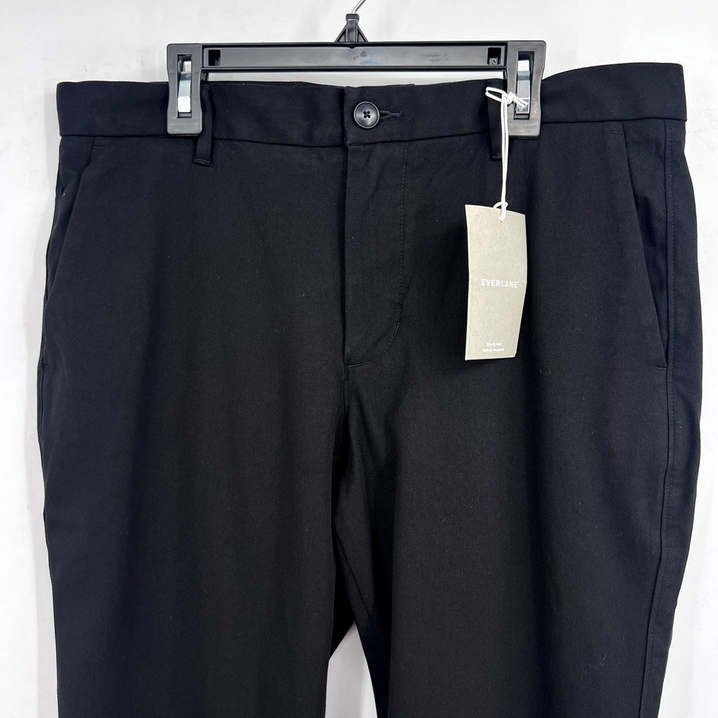 EVERLANE Uniform Mens Performance Chino Pants 31x28 Black Athletic Fit NWT